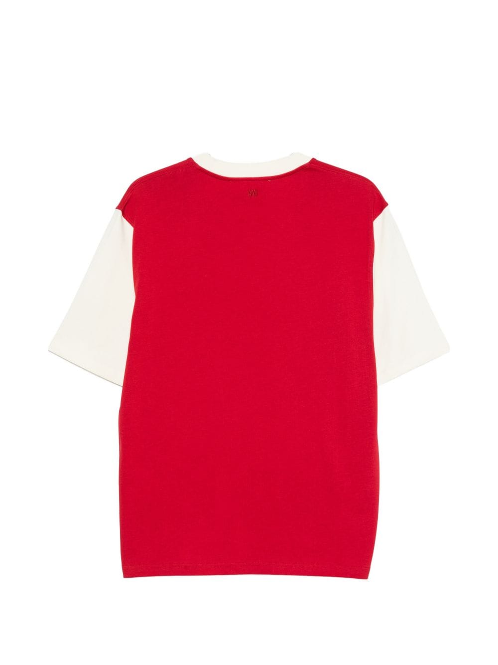 AMI Paris Logo - Print Cotton T - Shirt — Red