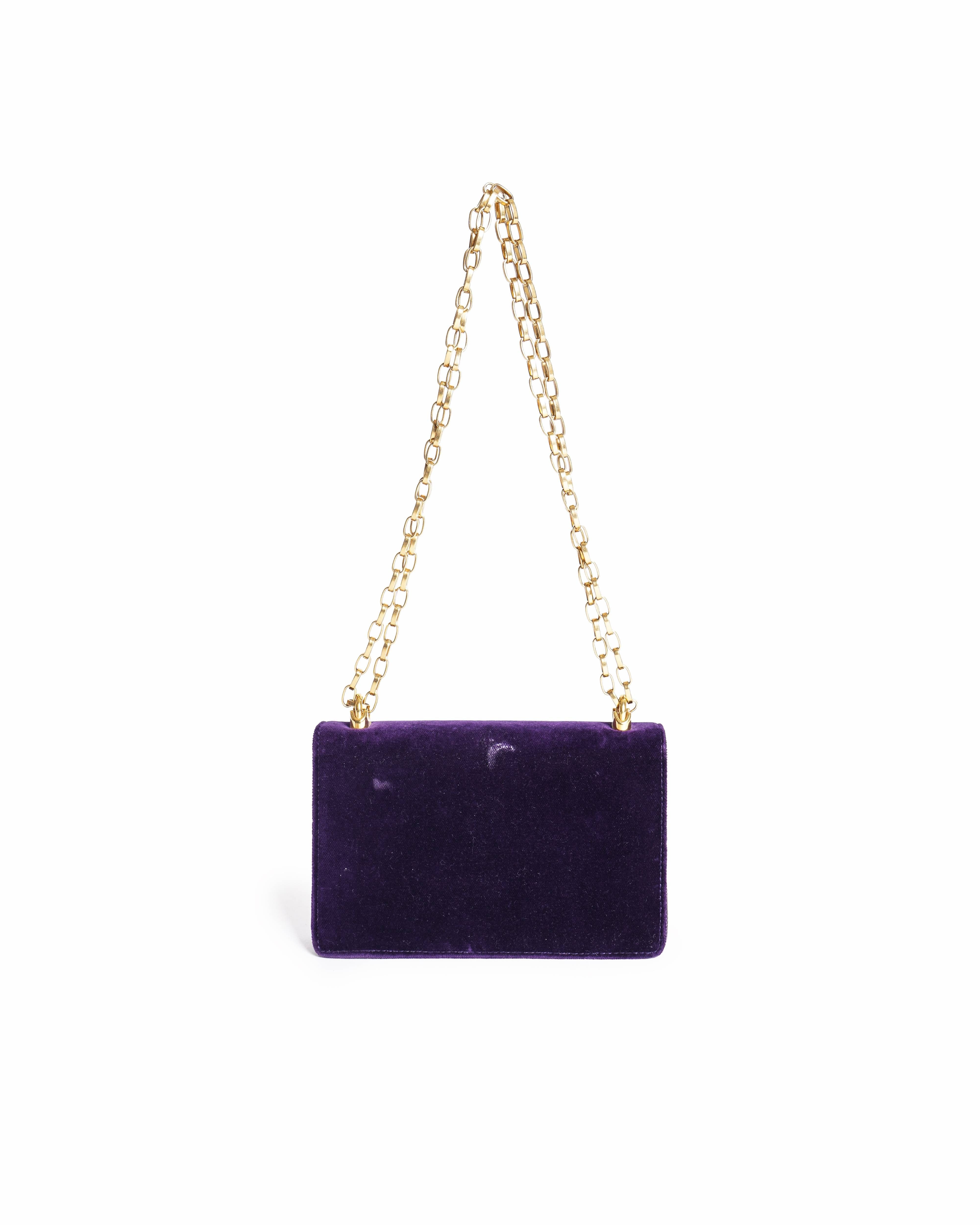 Dolce & Gabbana Velvet Chain - Link Shoulder Bag