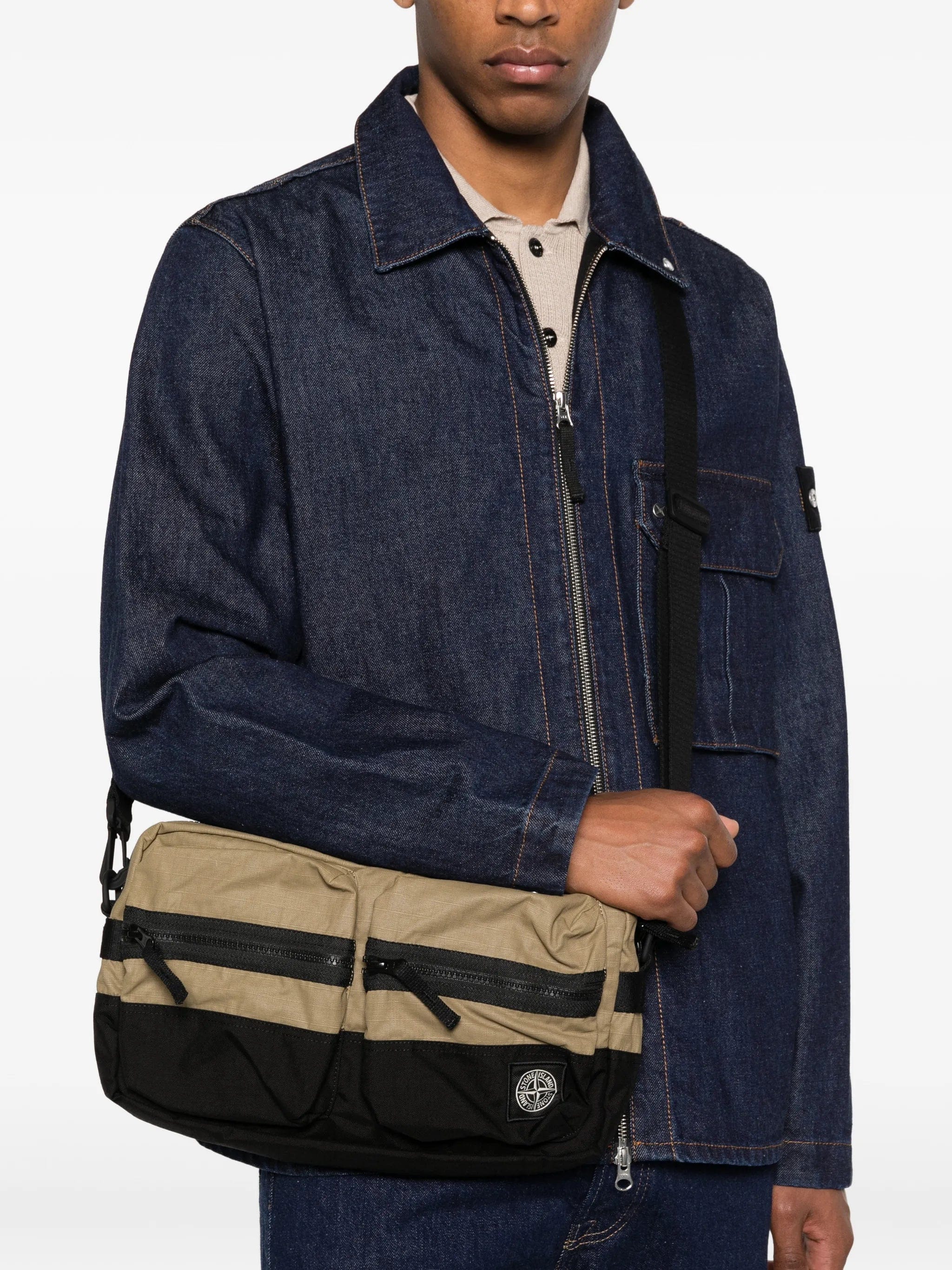 Stone Island 9200026 double coated cotton ripstop bag