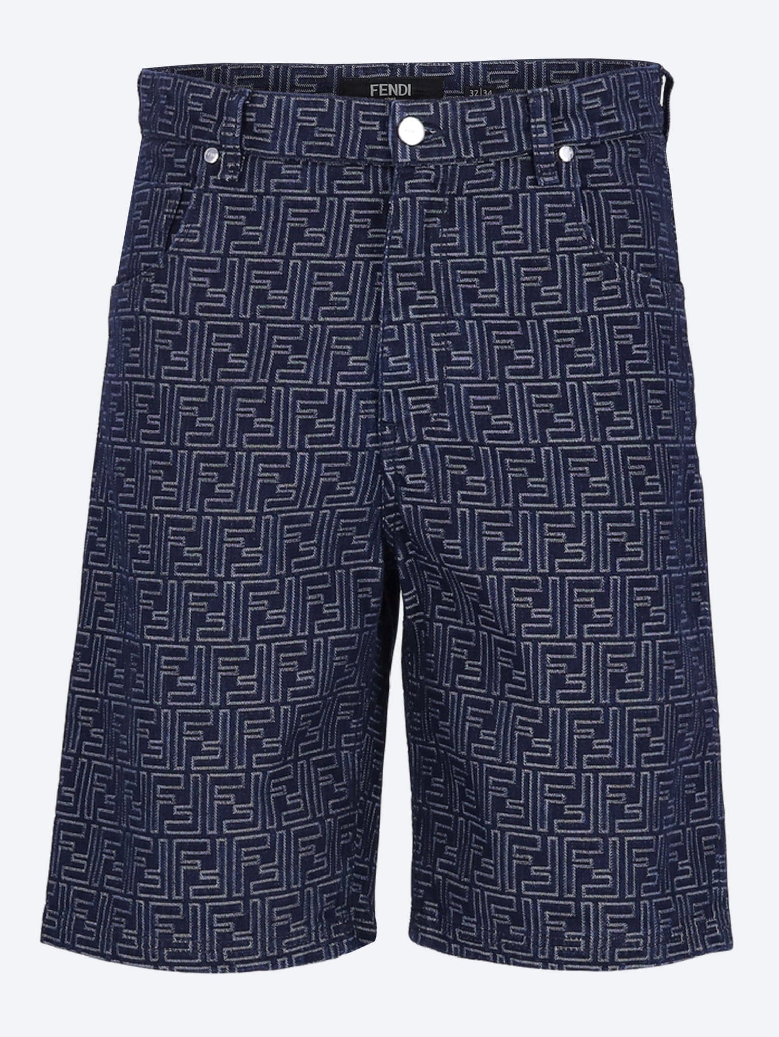 Fendi Blue denim ff shorts