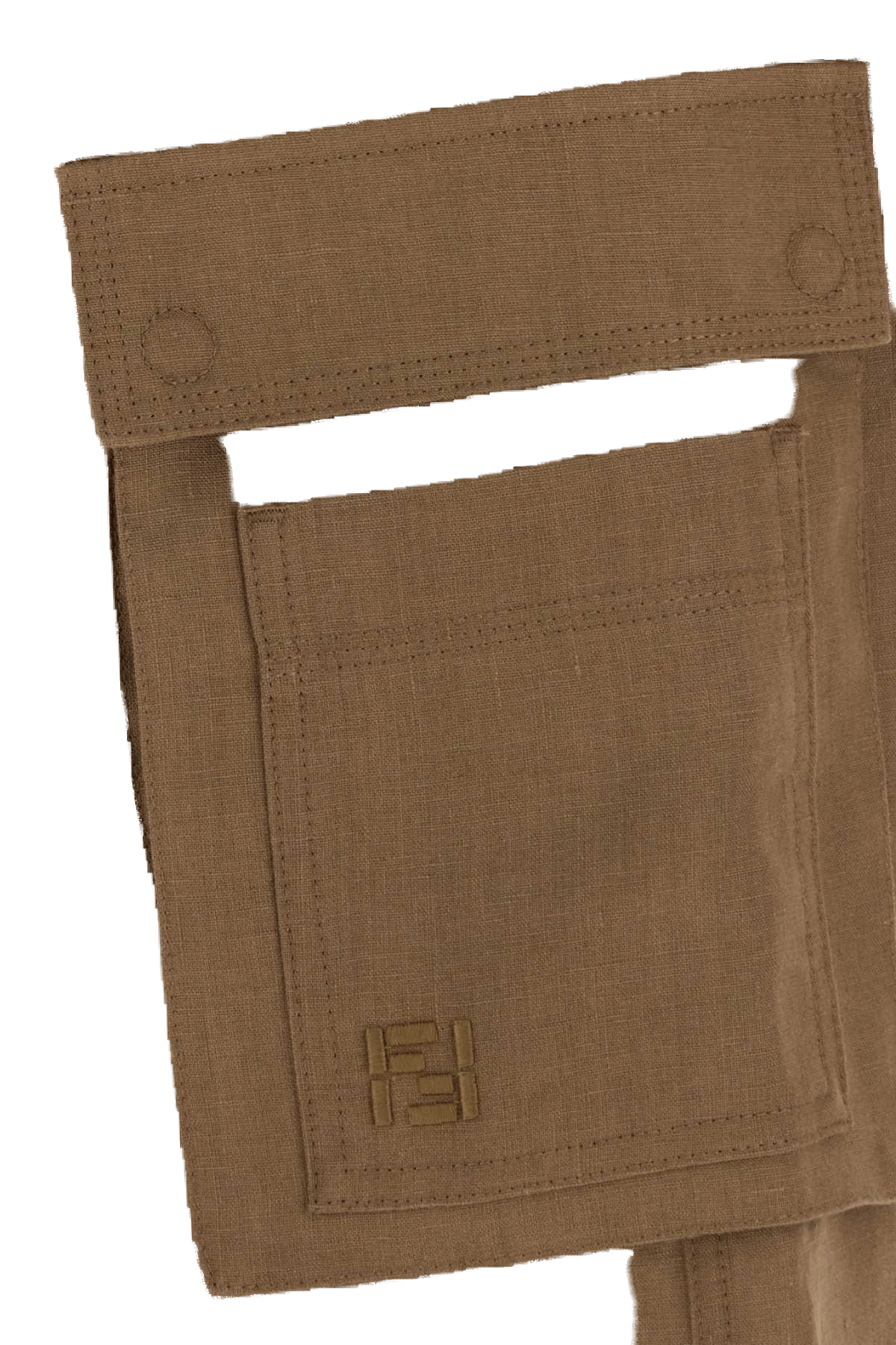 Fendi Linen Cargo Pants — Tan