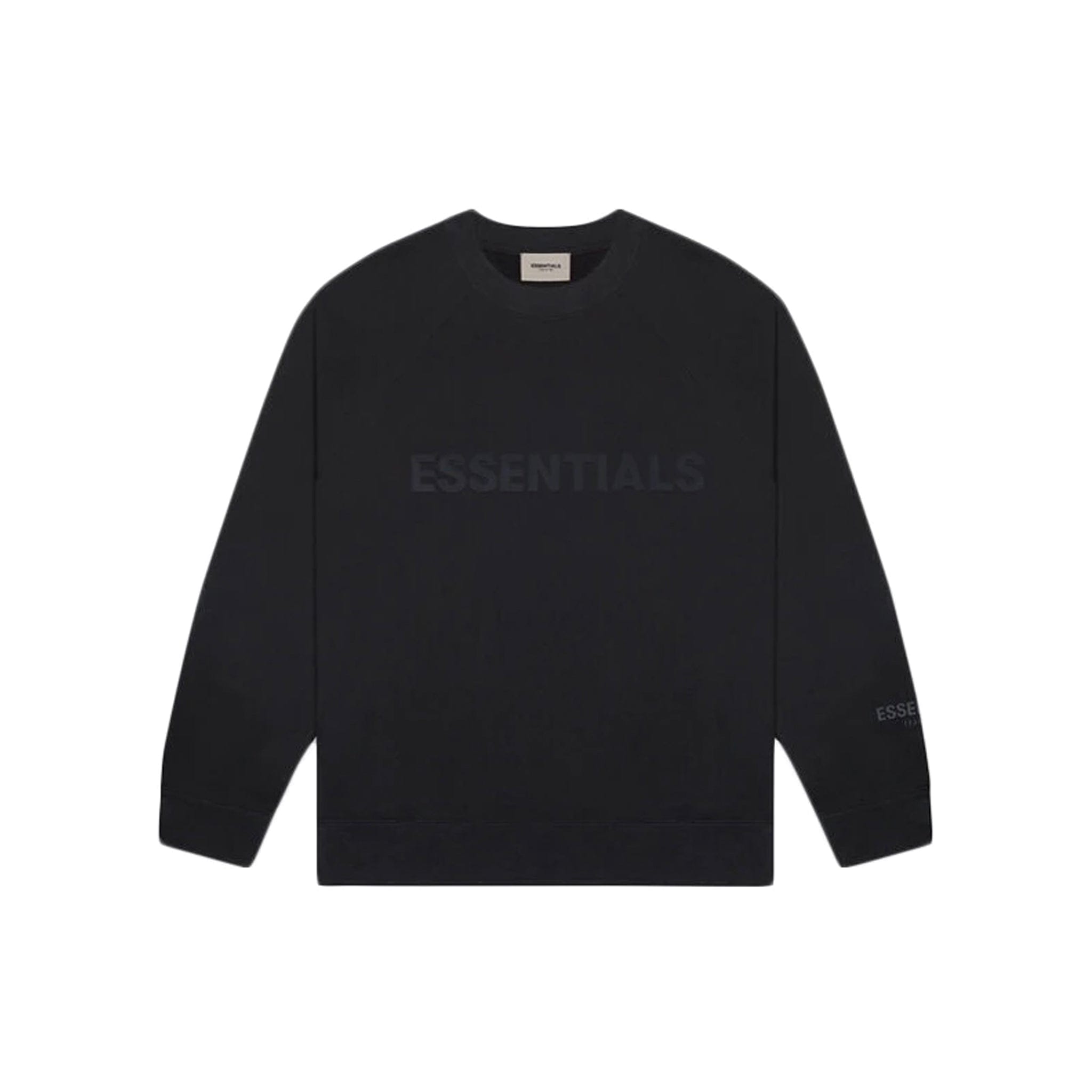 Fear of God ESSENTIALS 3D Silicon Applique Crewneck - Black