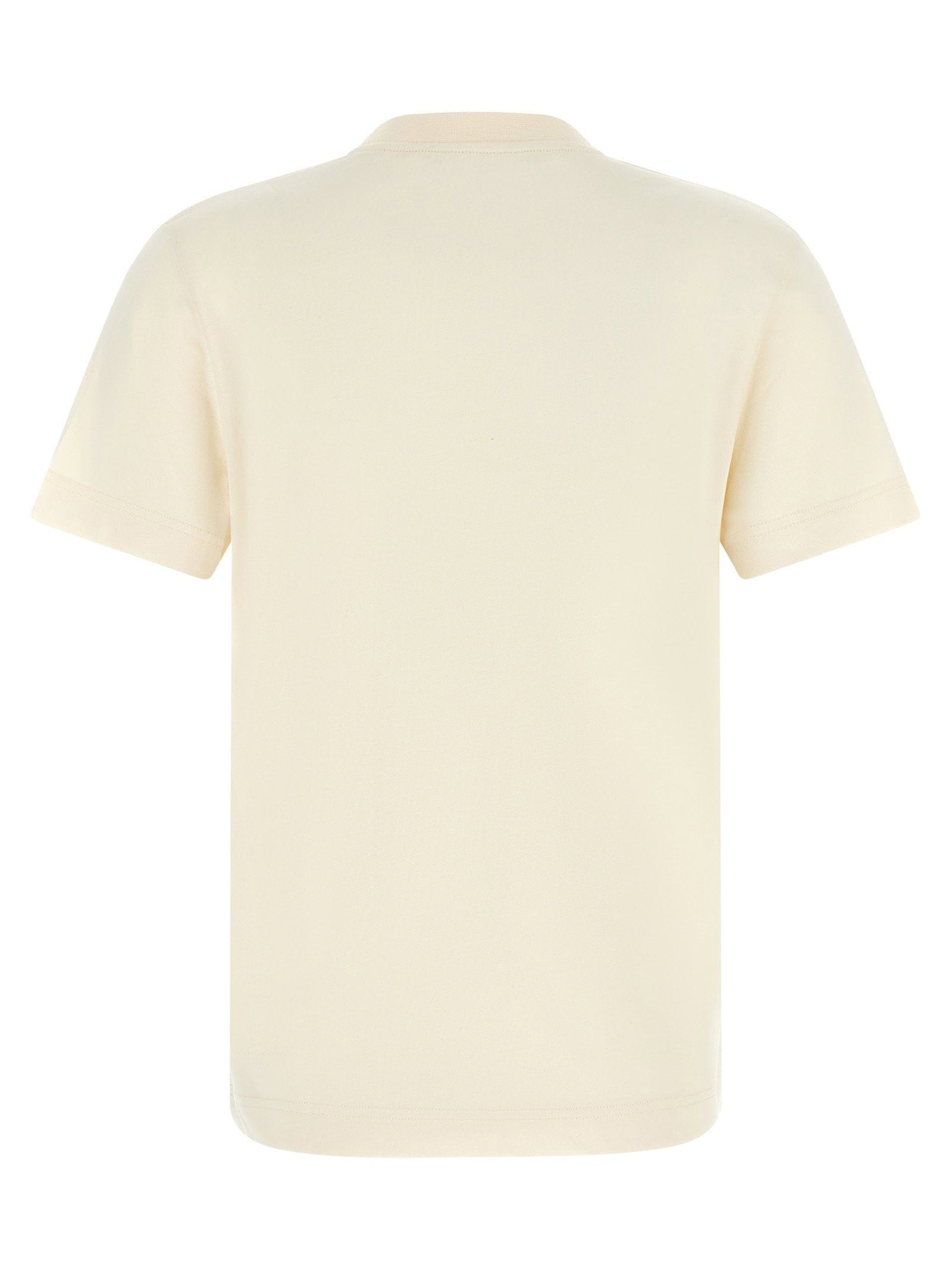 Jacquemus Logo - Embroidered Grosgrain Patch T - Shirt — Beige