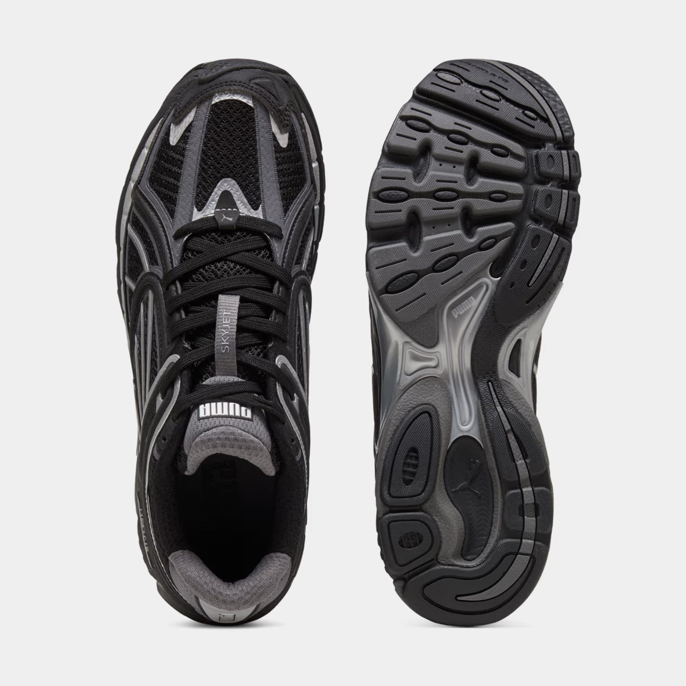 PUMA Skyjet Mens Lifestyle Shoes (Puma Black/Cool Dark Gray/Puma Silver)