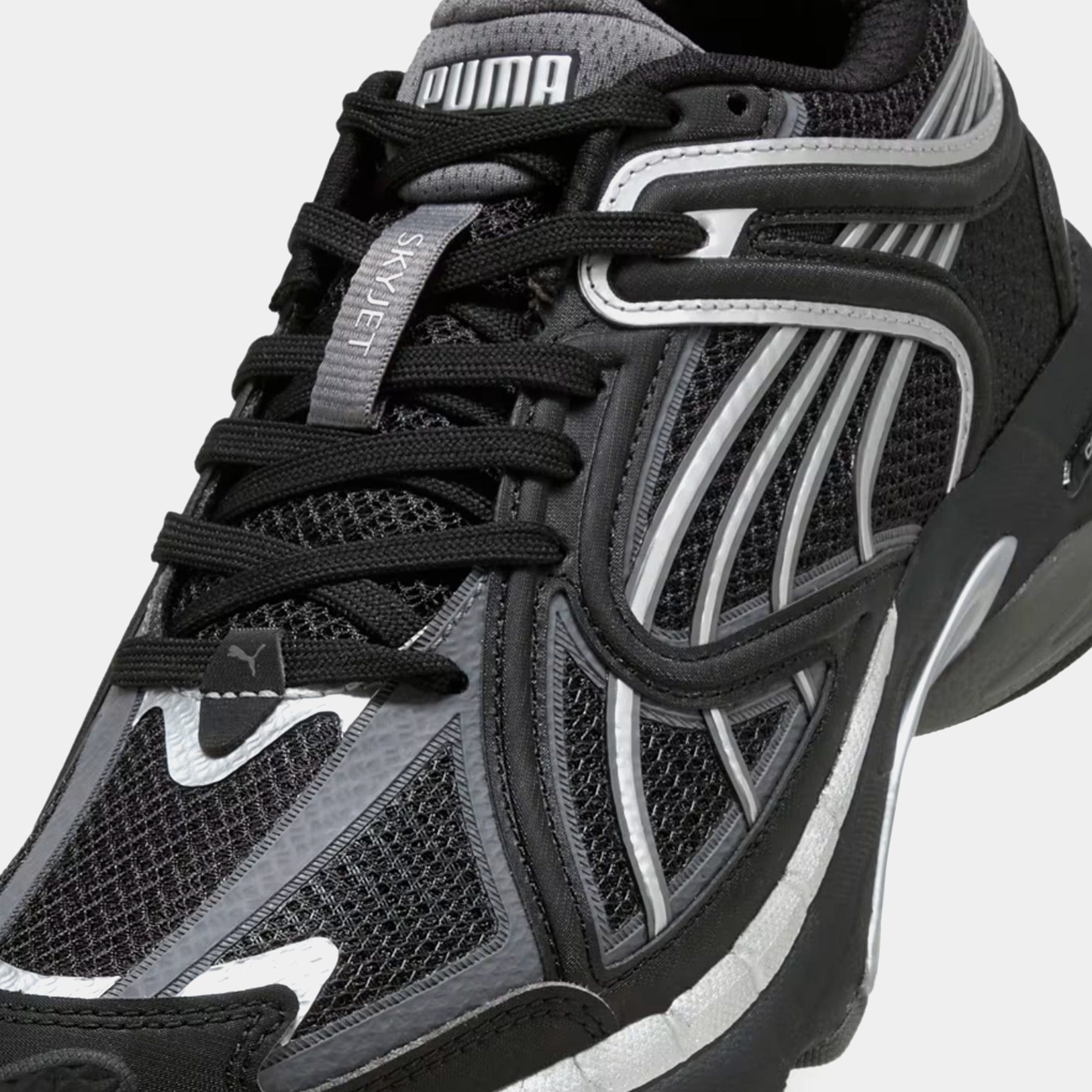 PUMA Skyjet Mens Lifestyle Shoes (Puma Black/Cool Dark Gray/Puma Silver)