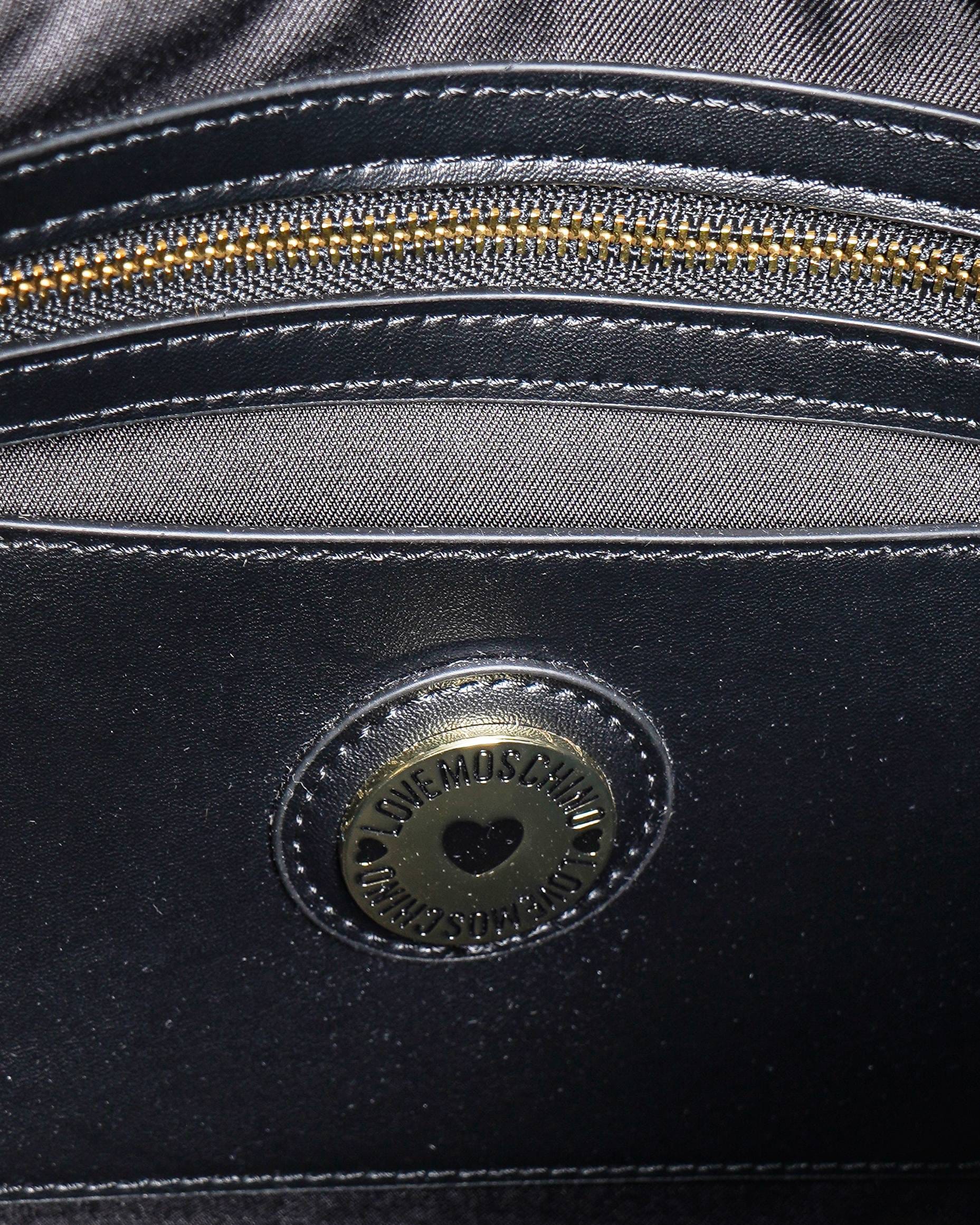 Moschino Love Moschino Black Braided Edge Tote Bag
