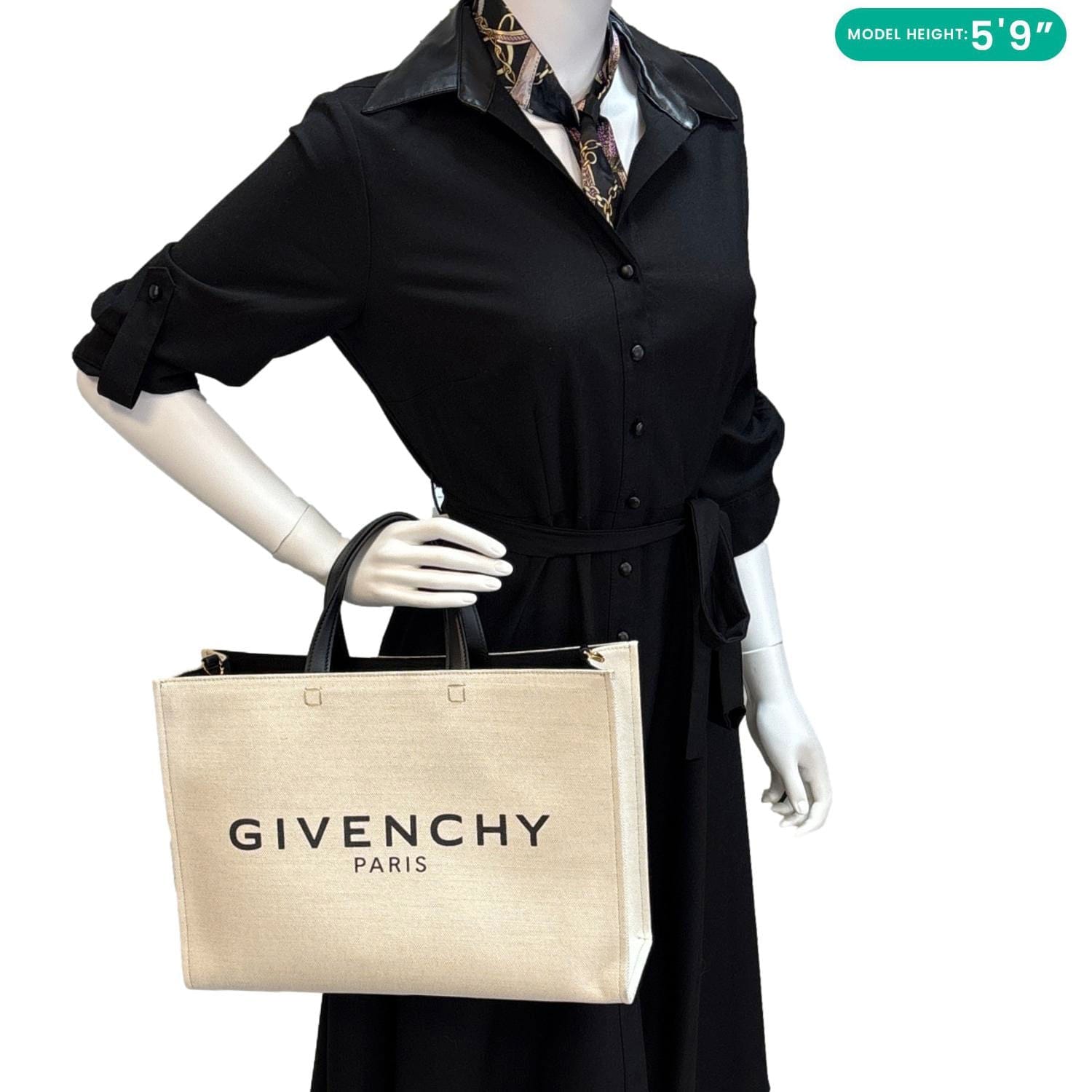 GIVENCHY Medium G Canvas Tote Bag White