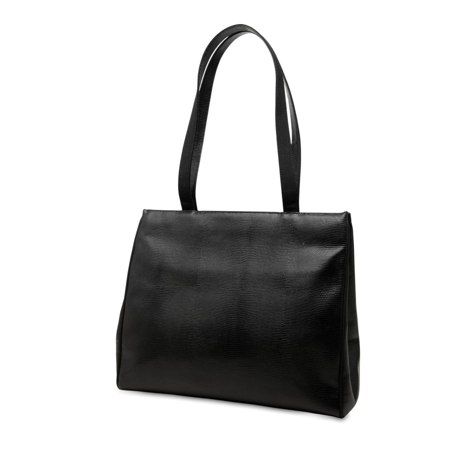 Ferragamo Lizard Embossed Leather Vara Tote