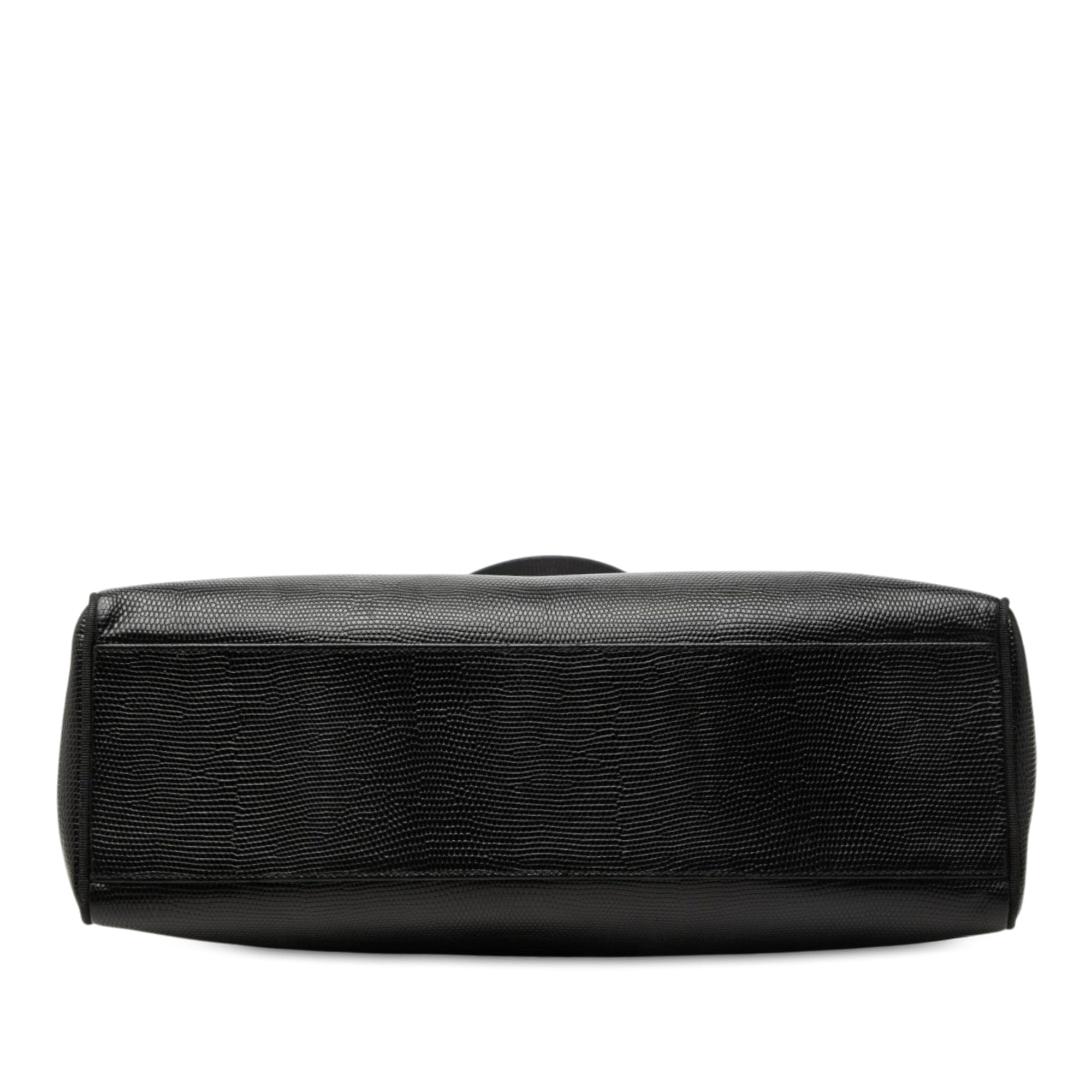 Ferragamo Lizard Embossed Leather Vara Tote