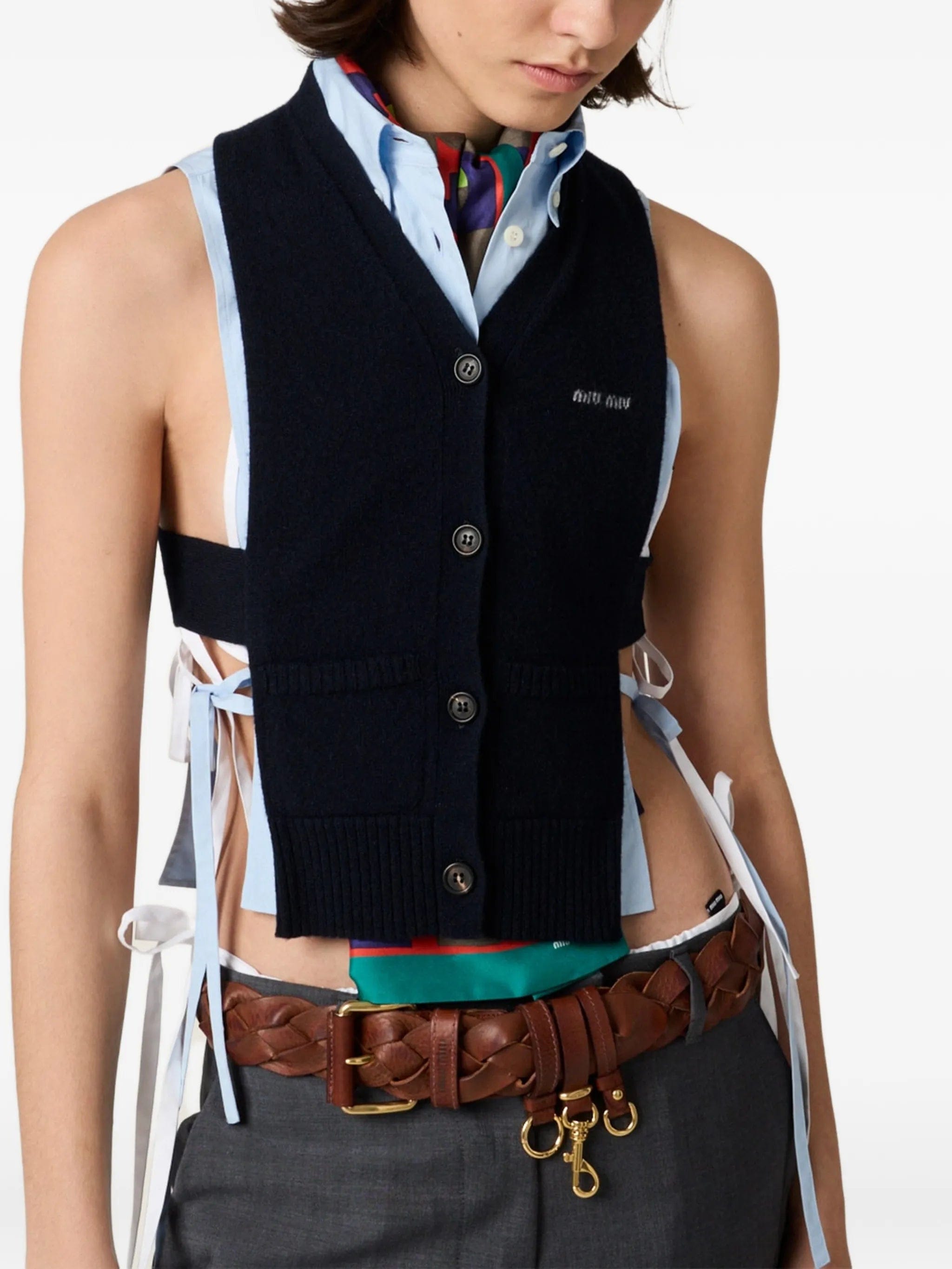 Miu Miu cashmere cardigan vest