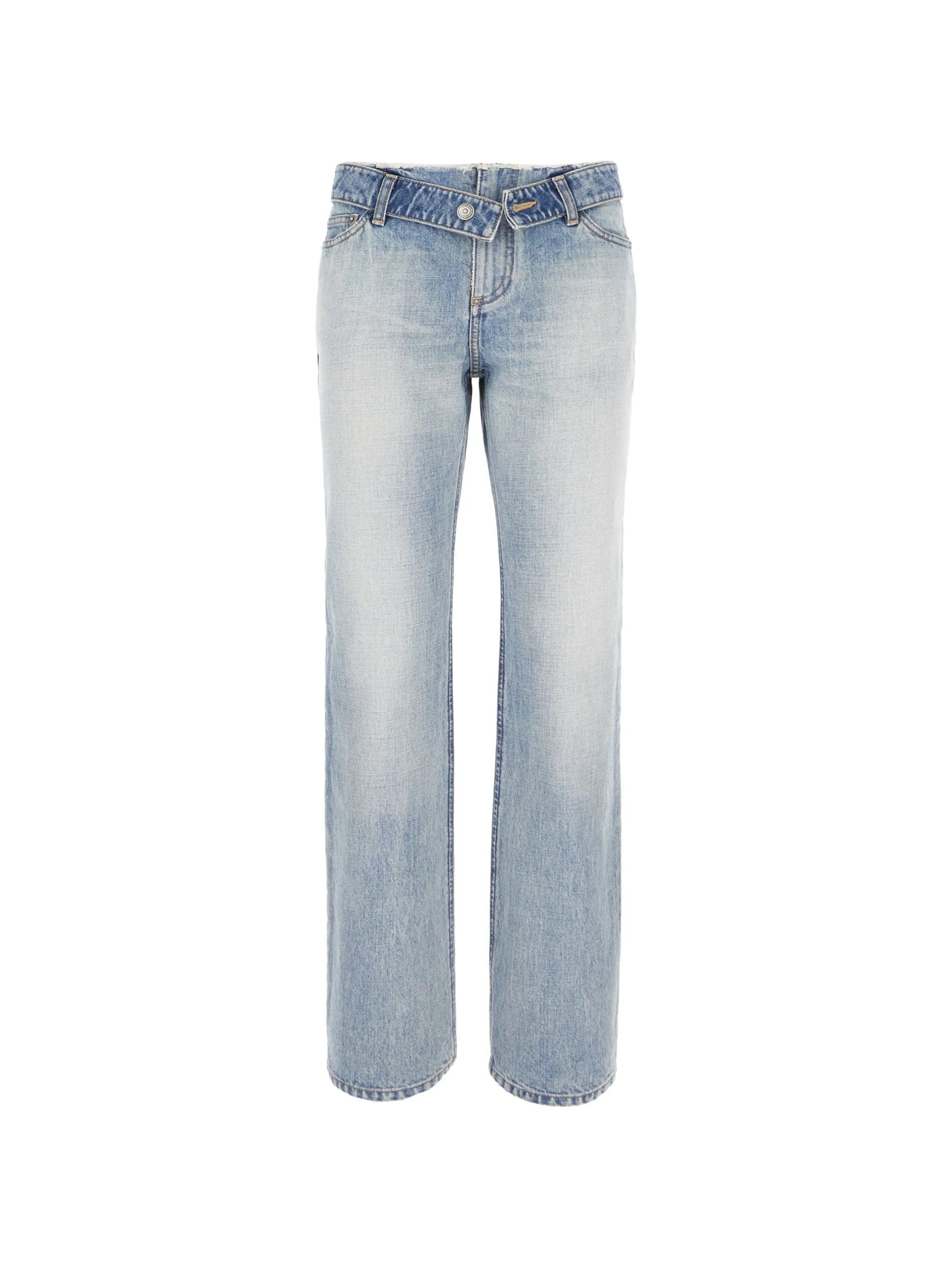 Alexander McQueen faded - effect jeans