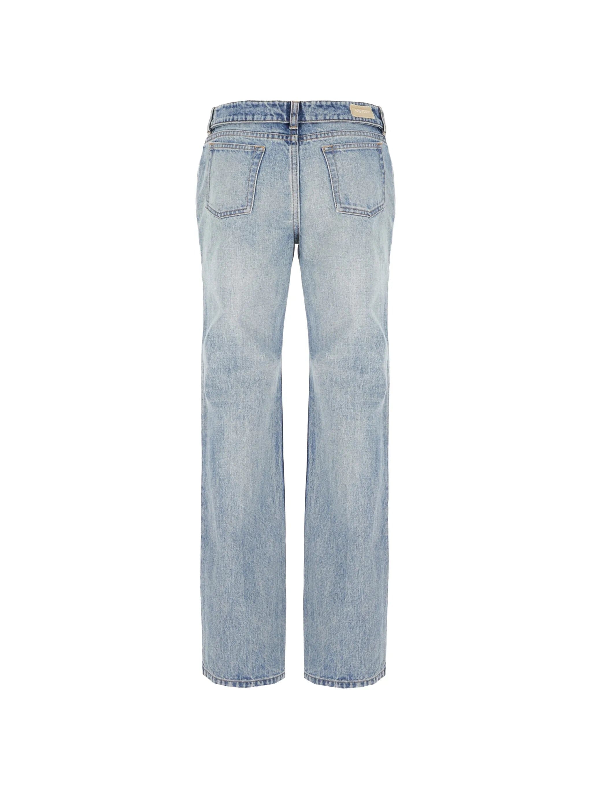 Alexander McQueen faded - effect jeans