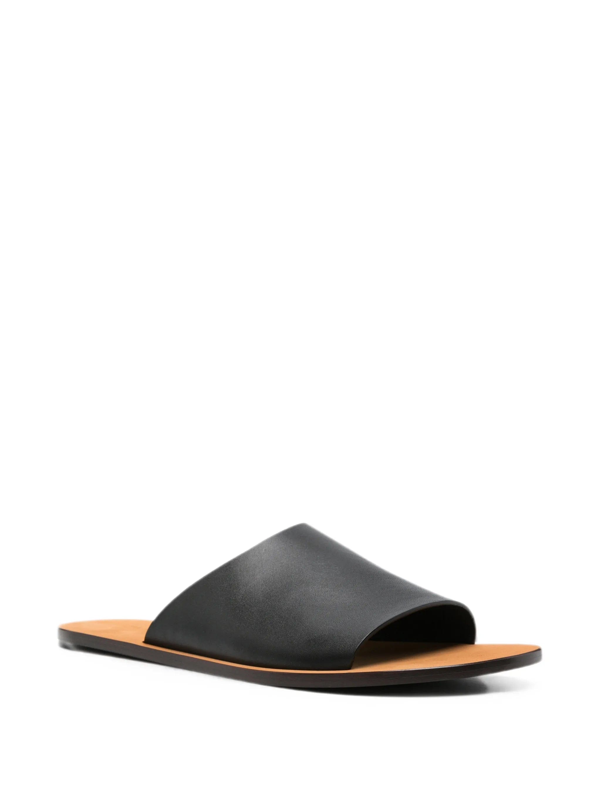 The Row Charlie leather flat sandals