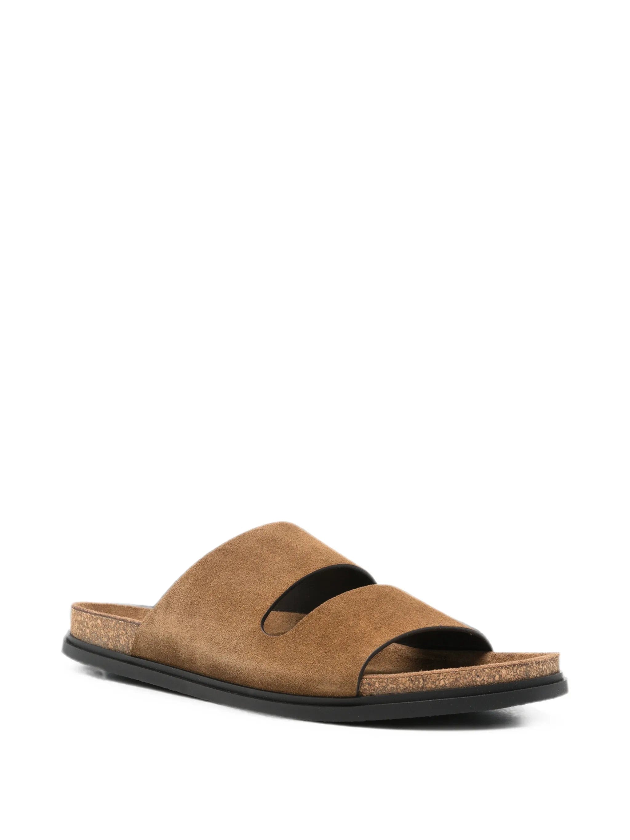 The Row Band suede flat sandals