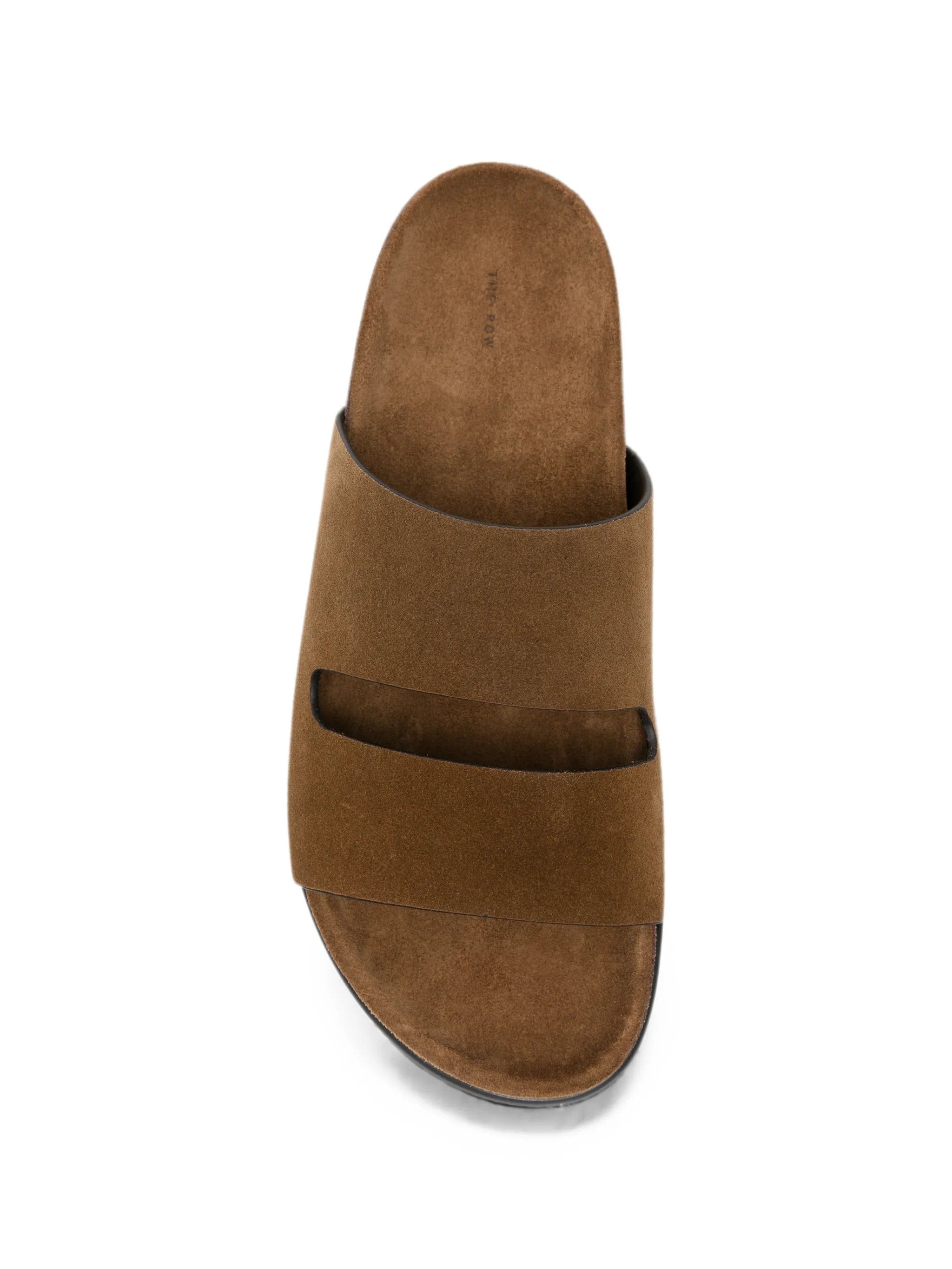 The Row Band suede flat sandals