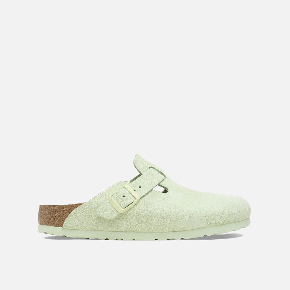 Birkenstock WMNS BOSTON SUEDE SFB NARROW - FADED LIME
