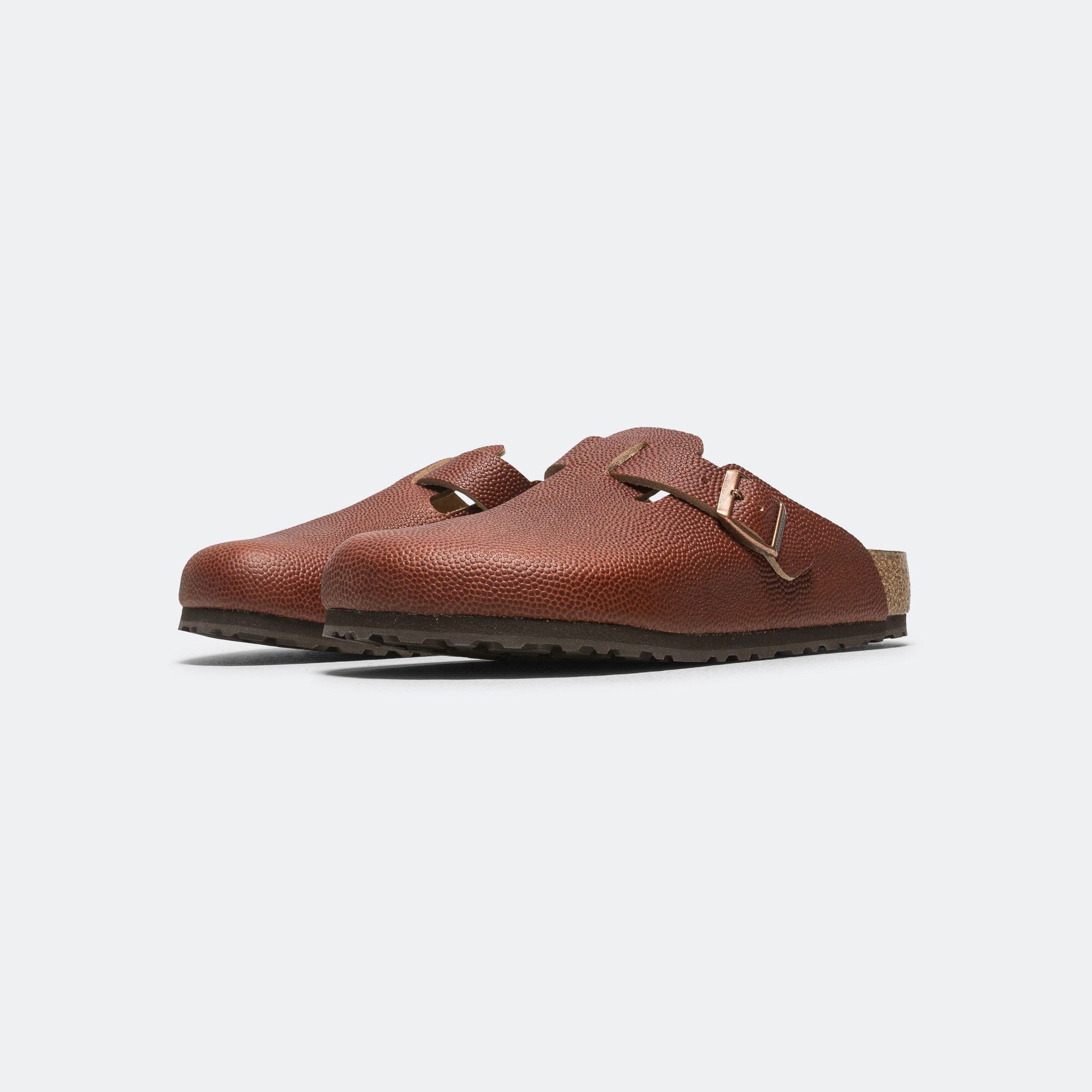 Birkenstock Boston - Ginger Brown Embossed Natural Leather