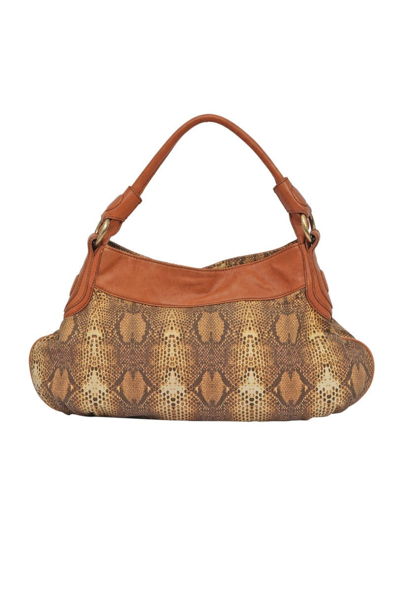 Just Cavalli Snakeskin Embossed Shoulder Bag
