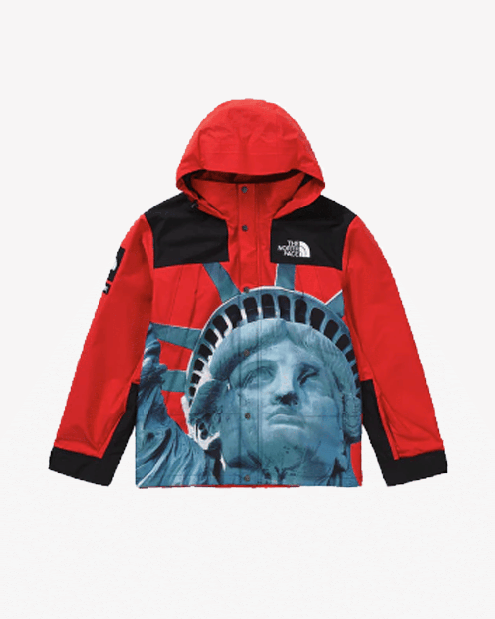 SUPREME x THE NORTH FACE FW19 STATUE OF LIBERTY RED MOUNTAIN PARKA JACKET -