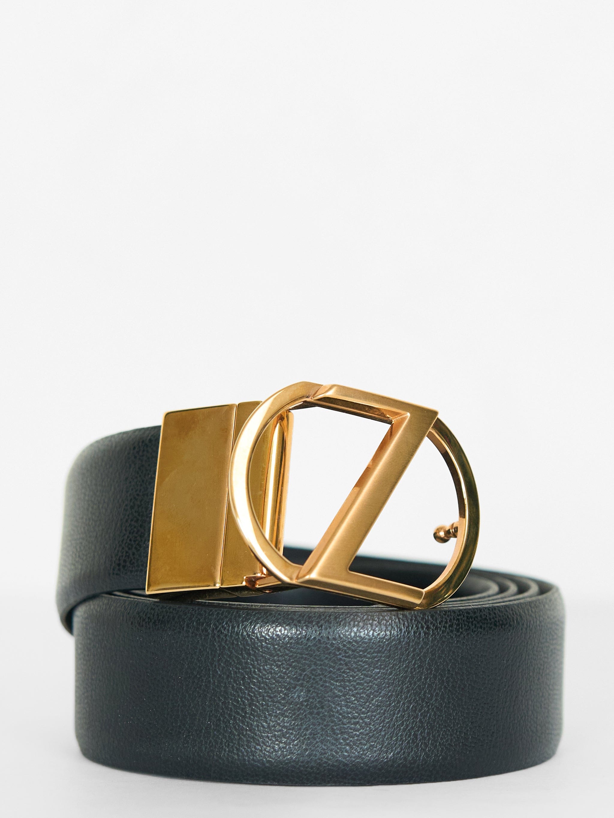 Zegna Z Zegna Reversible Gold Tone Belt