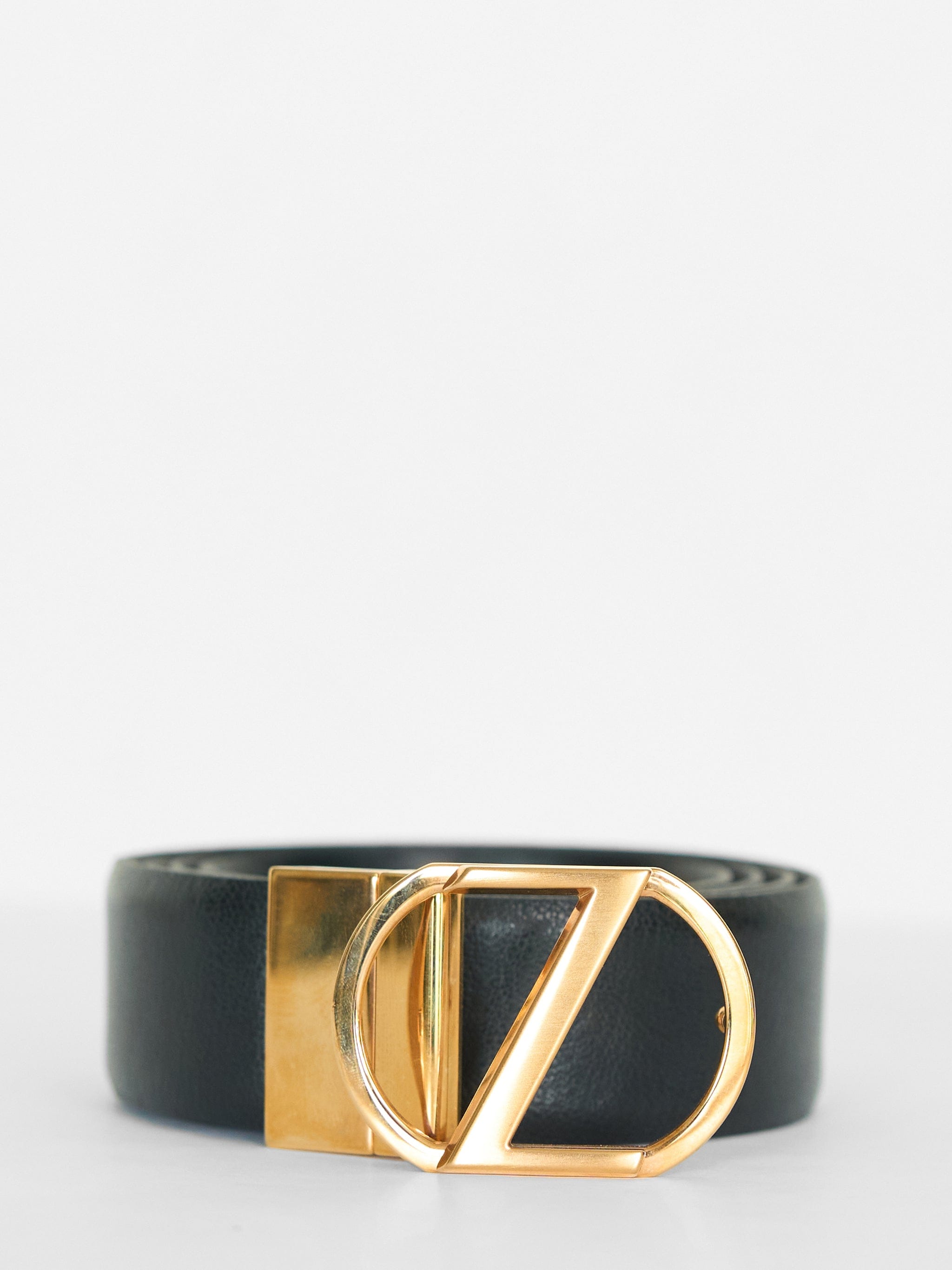 Zegna Z Zegna Reversible Gold Tone Belt