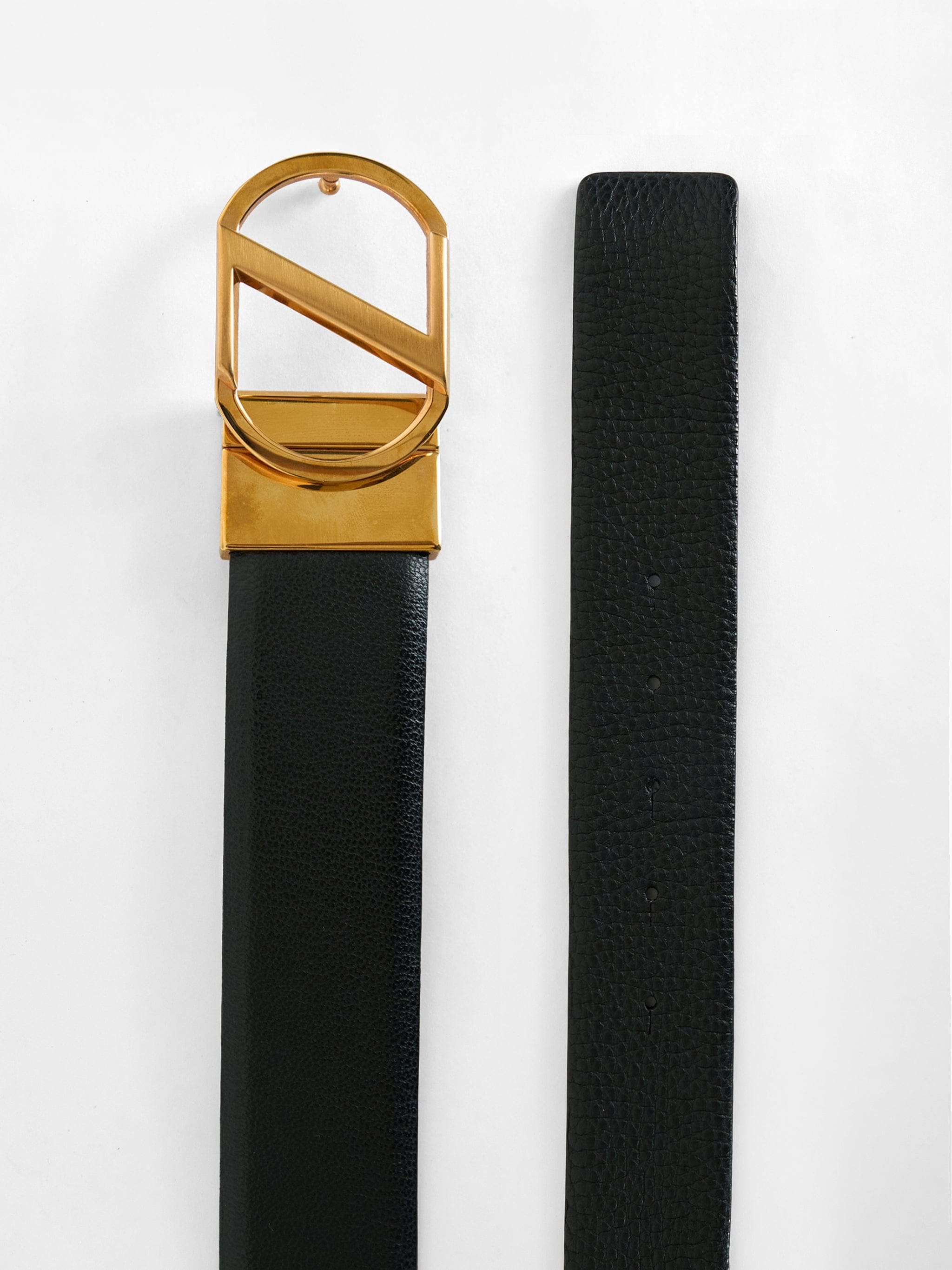 Zegna Z Zegna Reversible Gold Tone Belt
