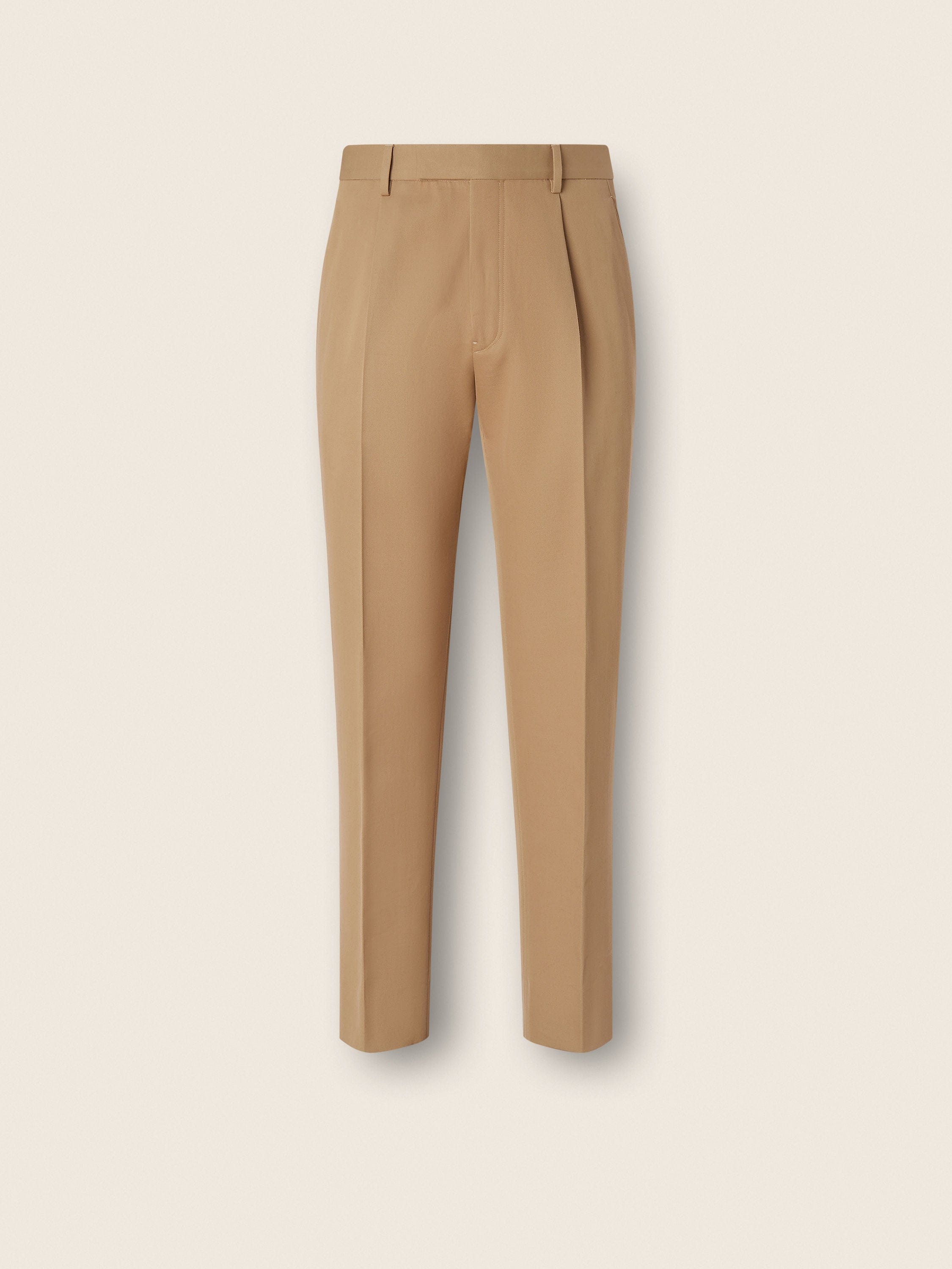 Zegna Beige Cotton And Wool Pants