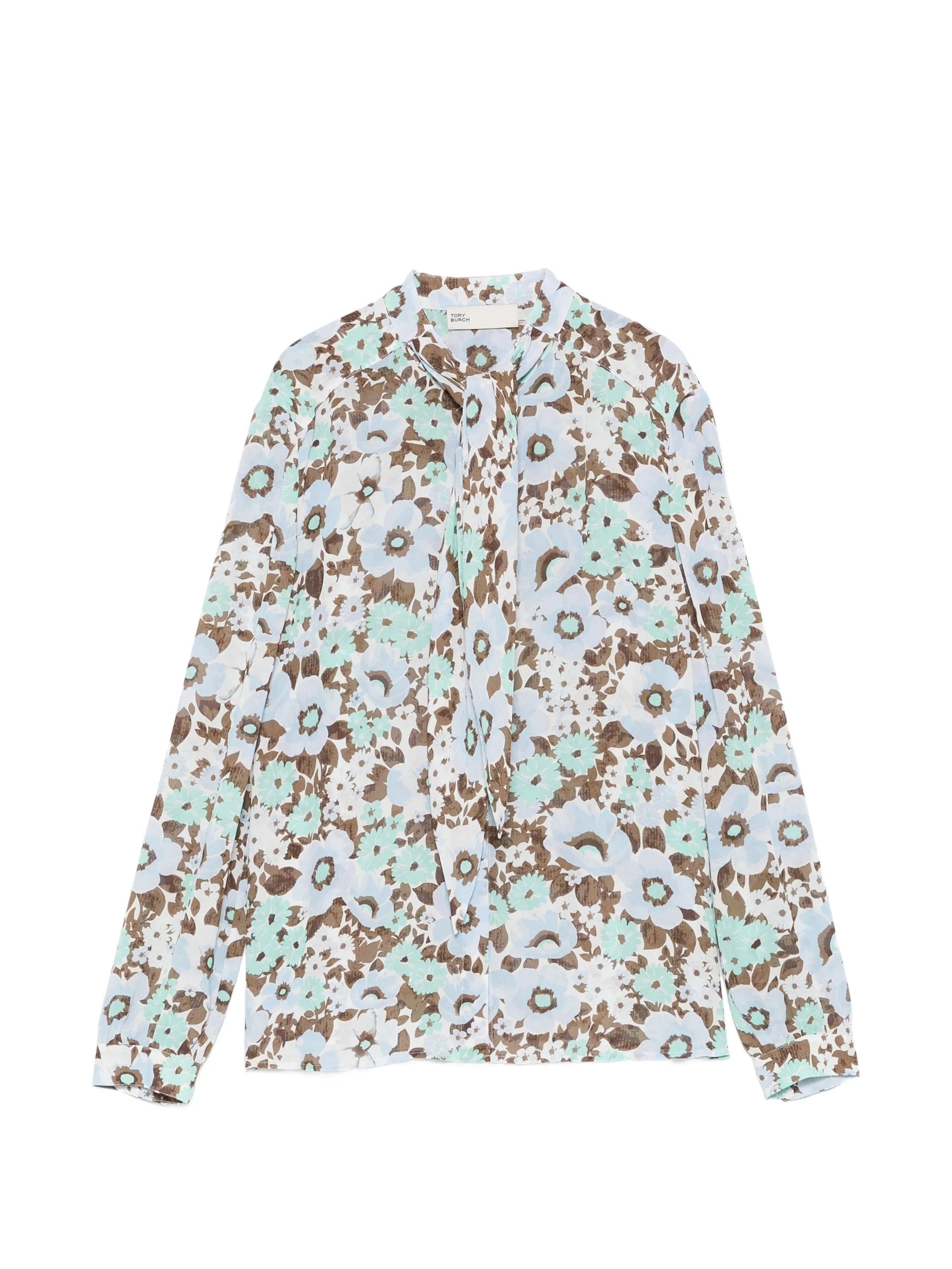 Tory Burch floral - print pussy - bow blouse