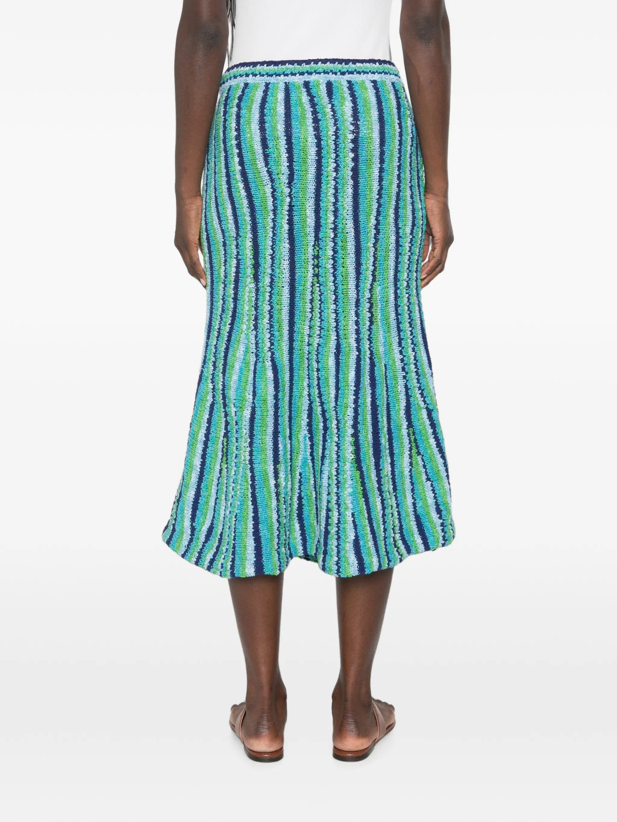 Tory Burch striped - pattern midi skirt