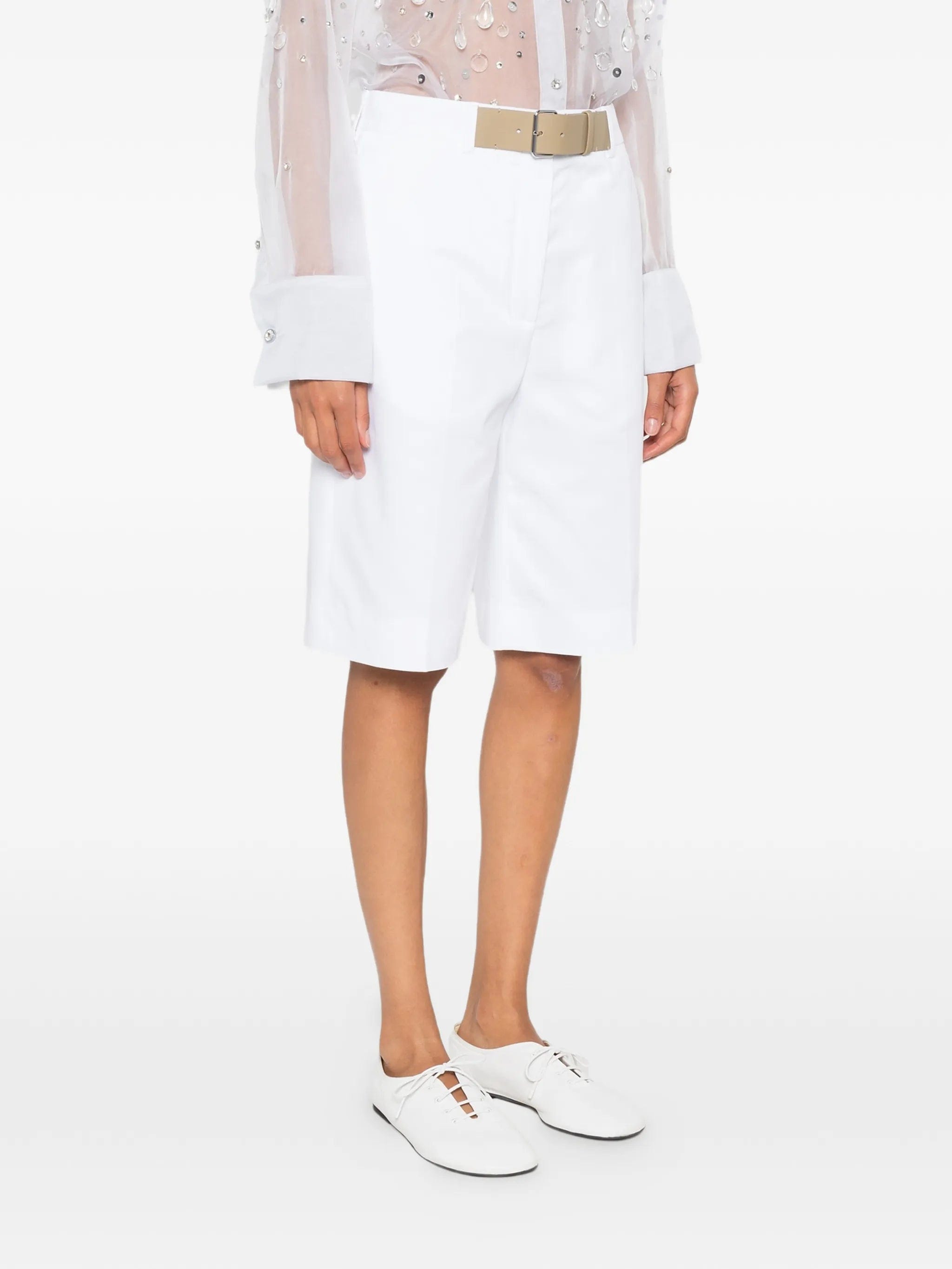 Tory Burch Double T pleated shorts