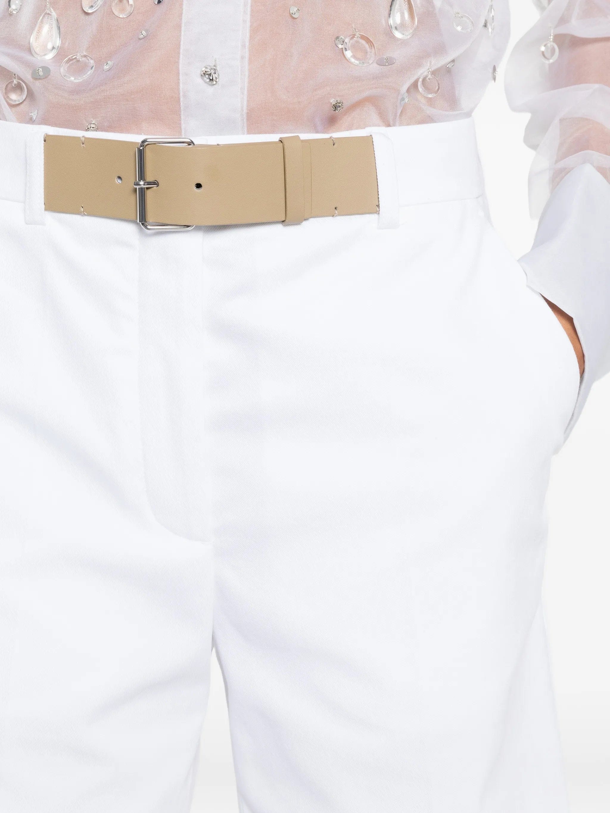 Tory Burch Double T pleated shorts