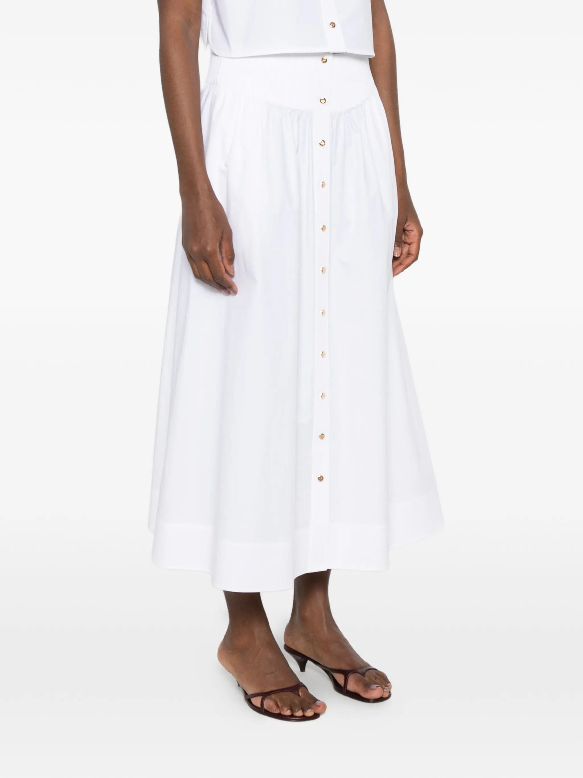 Tory Burch Romy smocked - waist skirt