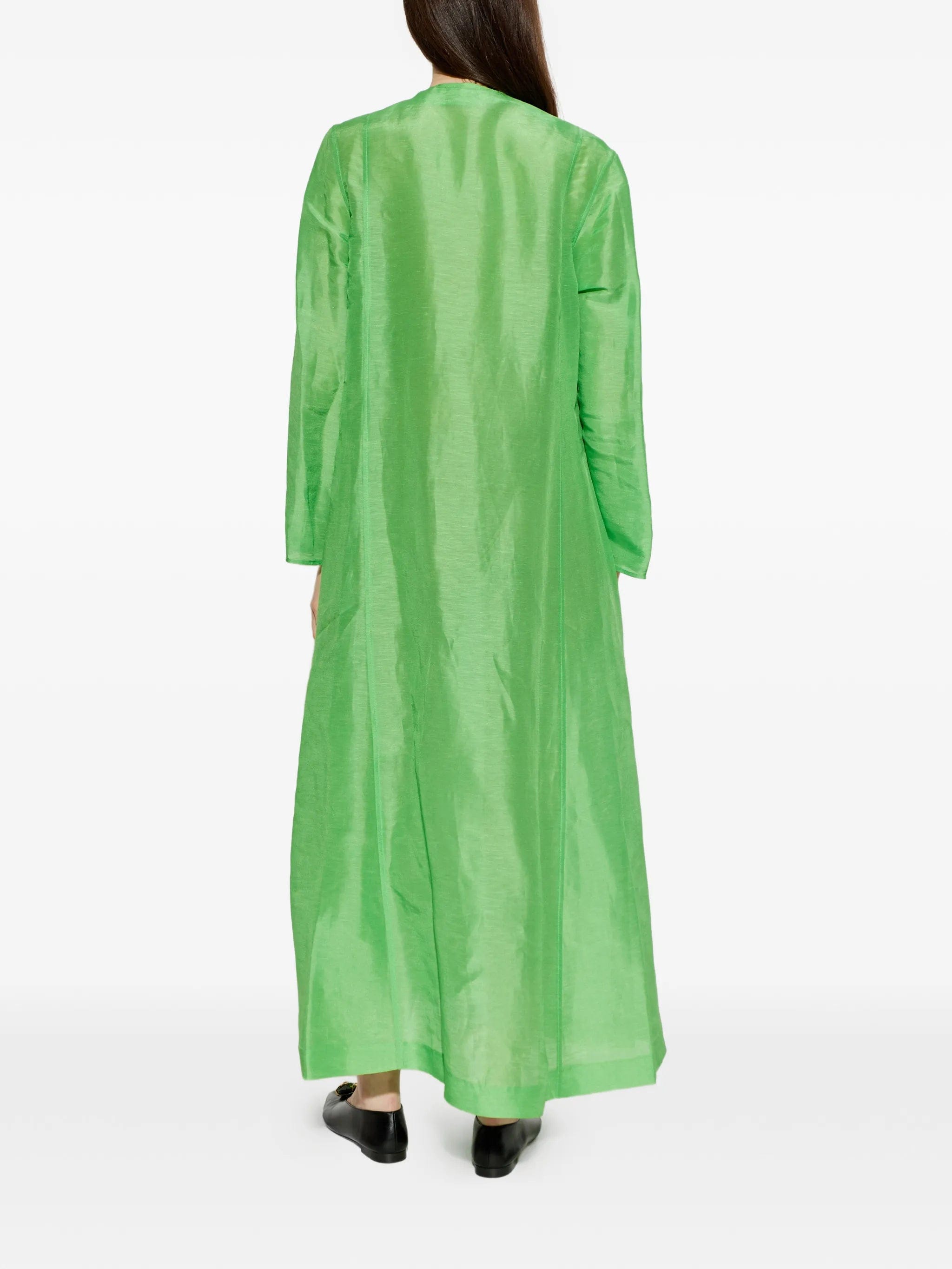 Tory Burch pleated - bib long - sleeve maxi dress