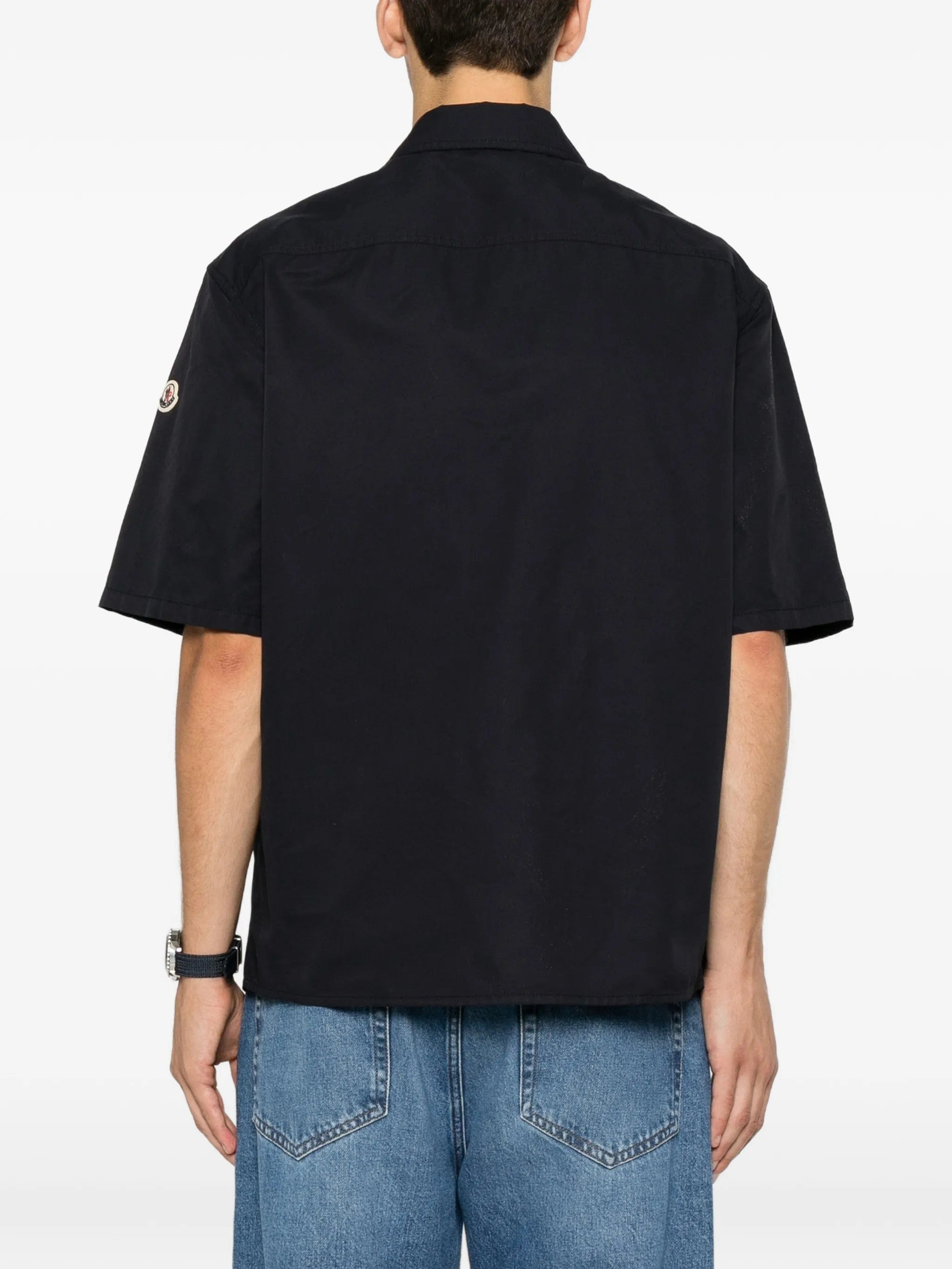 Moncler zip - up short - sleeve overshirt