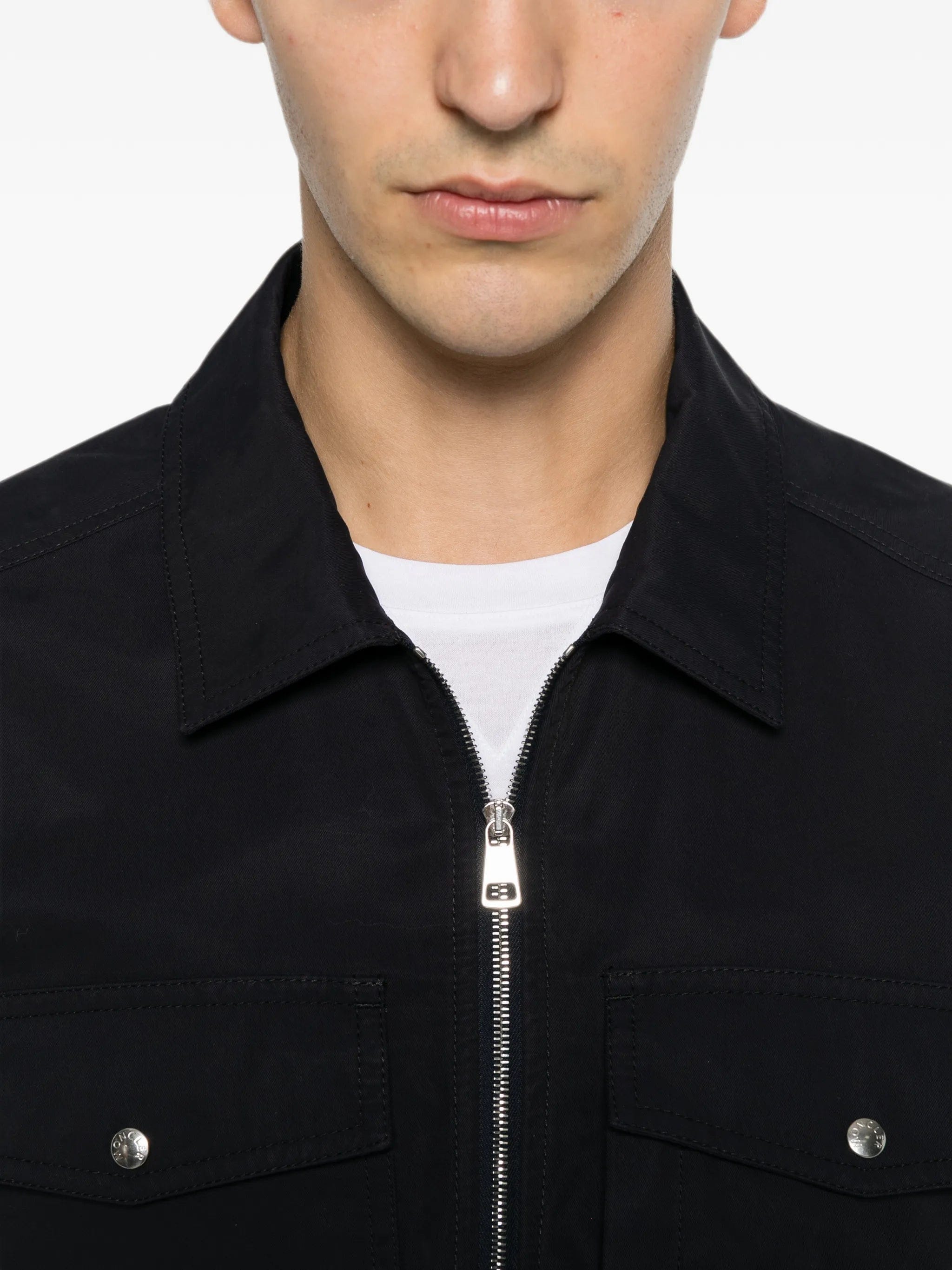 Moncler zip - up short - sleeve overshirt