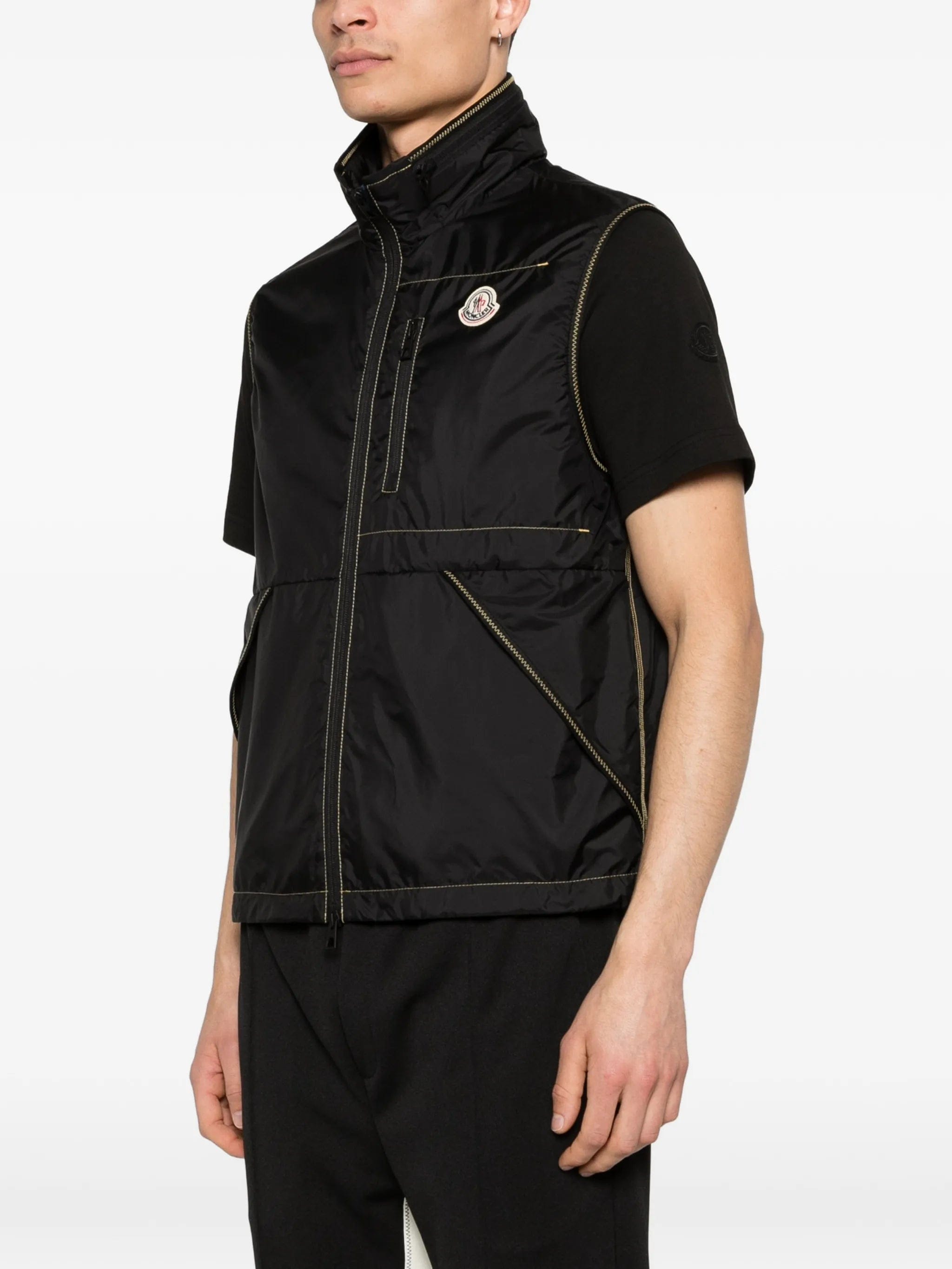 Moncler Ansiei contrast stitch vest