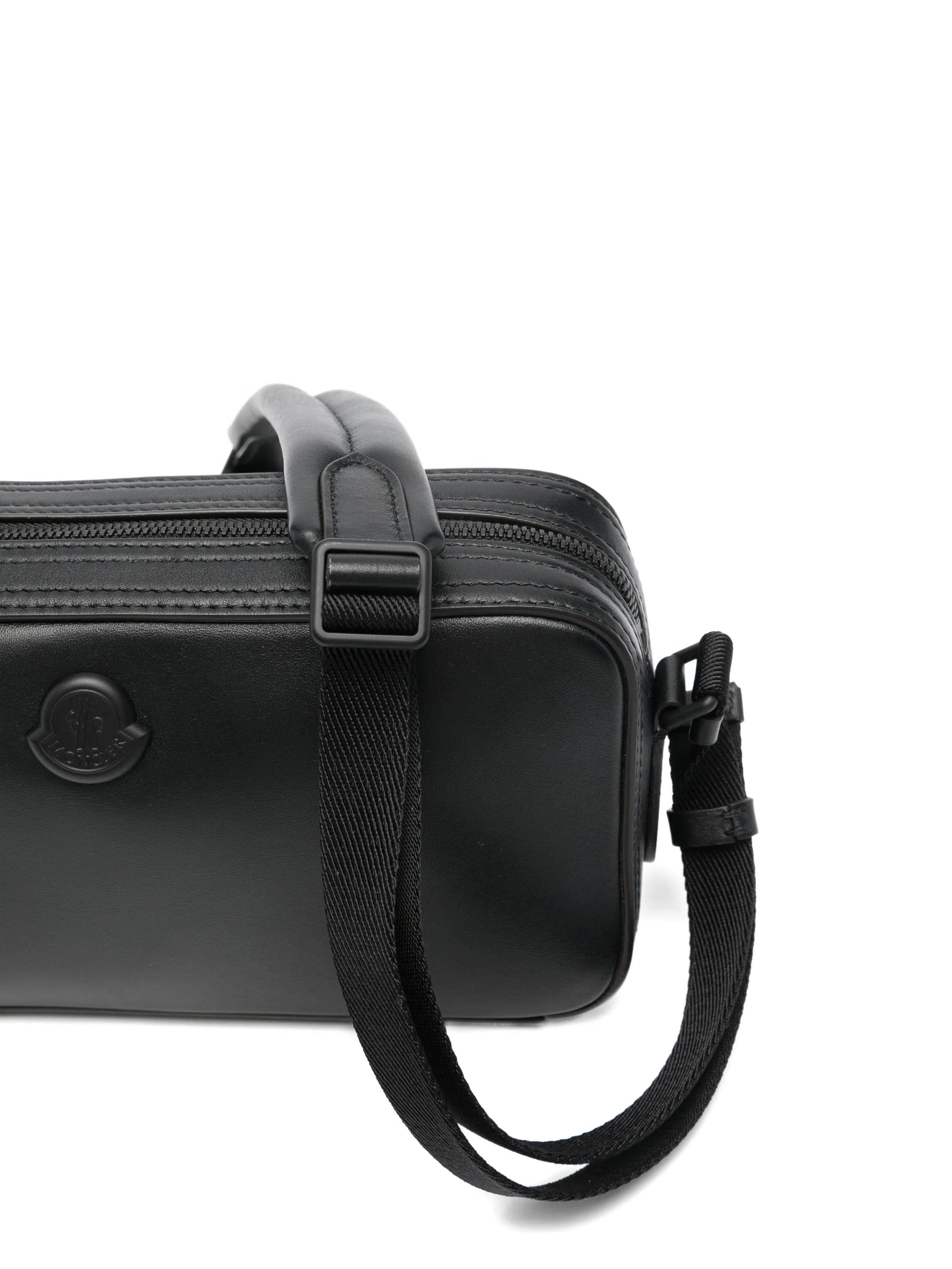 Moncler Carlo leather messenger bag