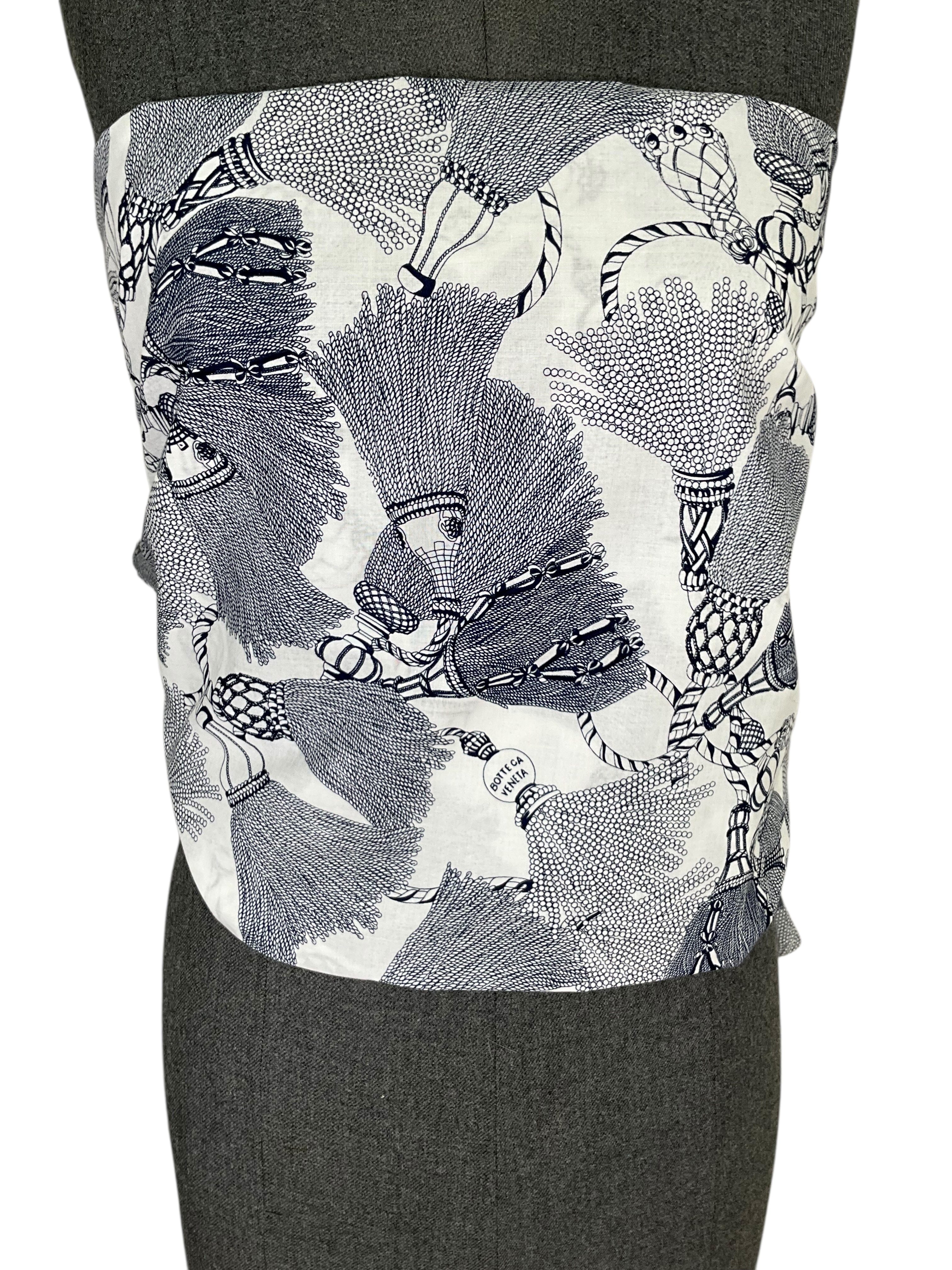 Bottega Veneta Tassel Print Cotton Pareo