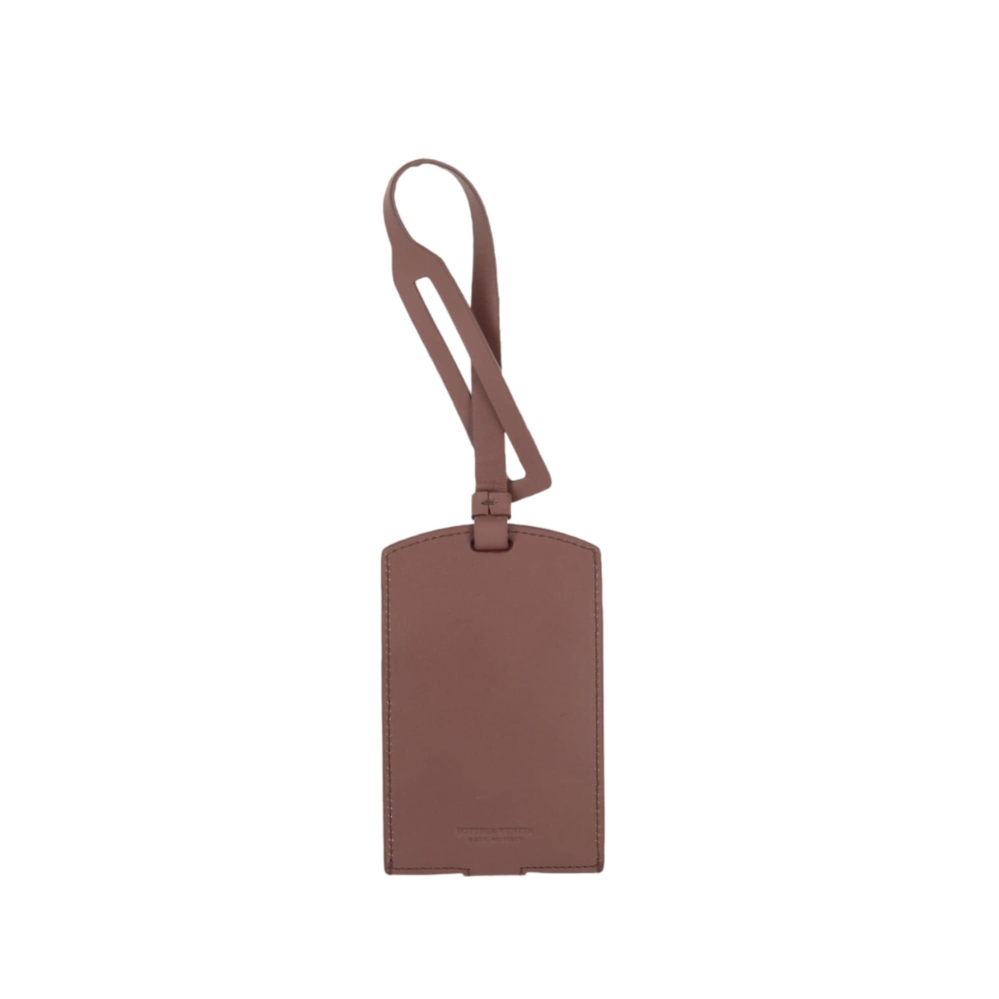 Bottega Veneta Intrecciato Tag Holder In Red