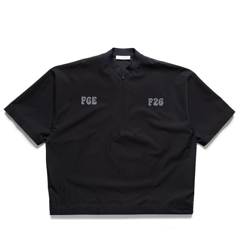 Fear Of God Essentials Half Zip Baseball Shirt - Vintage Black