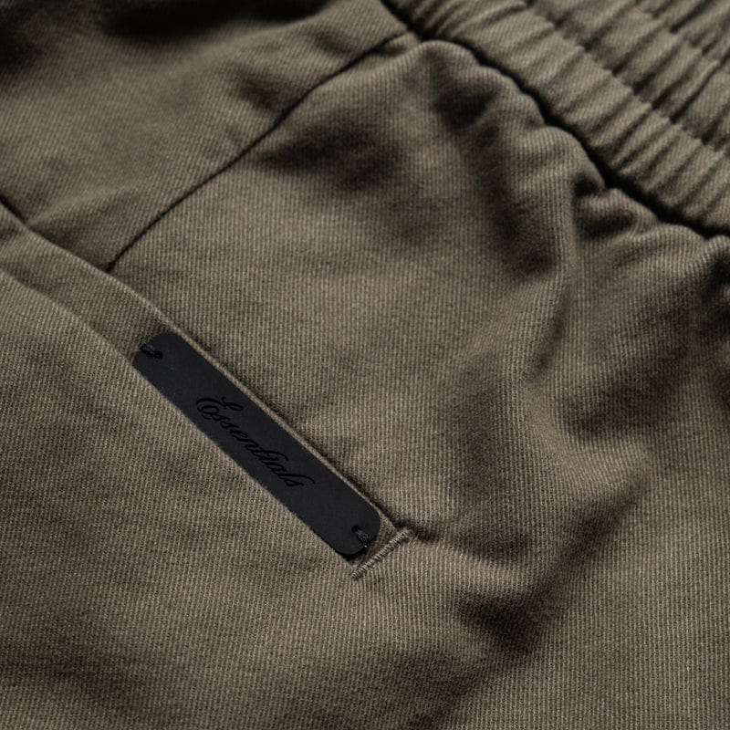 Fear Of God Essentials Cotton Twill Relaxed Drawstring Shorts - Moss