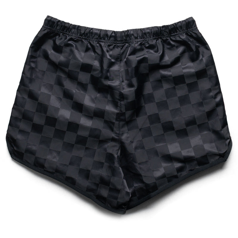 Fear Of God Essentials Nylon Checkered Gym Shorts - Vintage Black