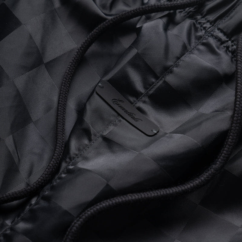 Fear Of God Essentials Nylon Checkered Gym Shorts - Vintage Black