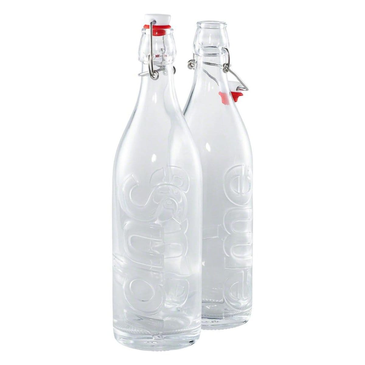 Supreme Swing Top 1.0 l Bottle (Set of 2) Clear