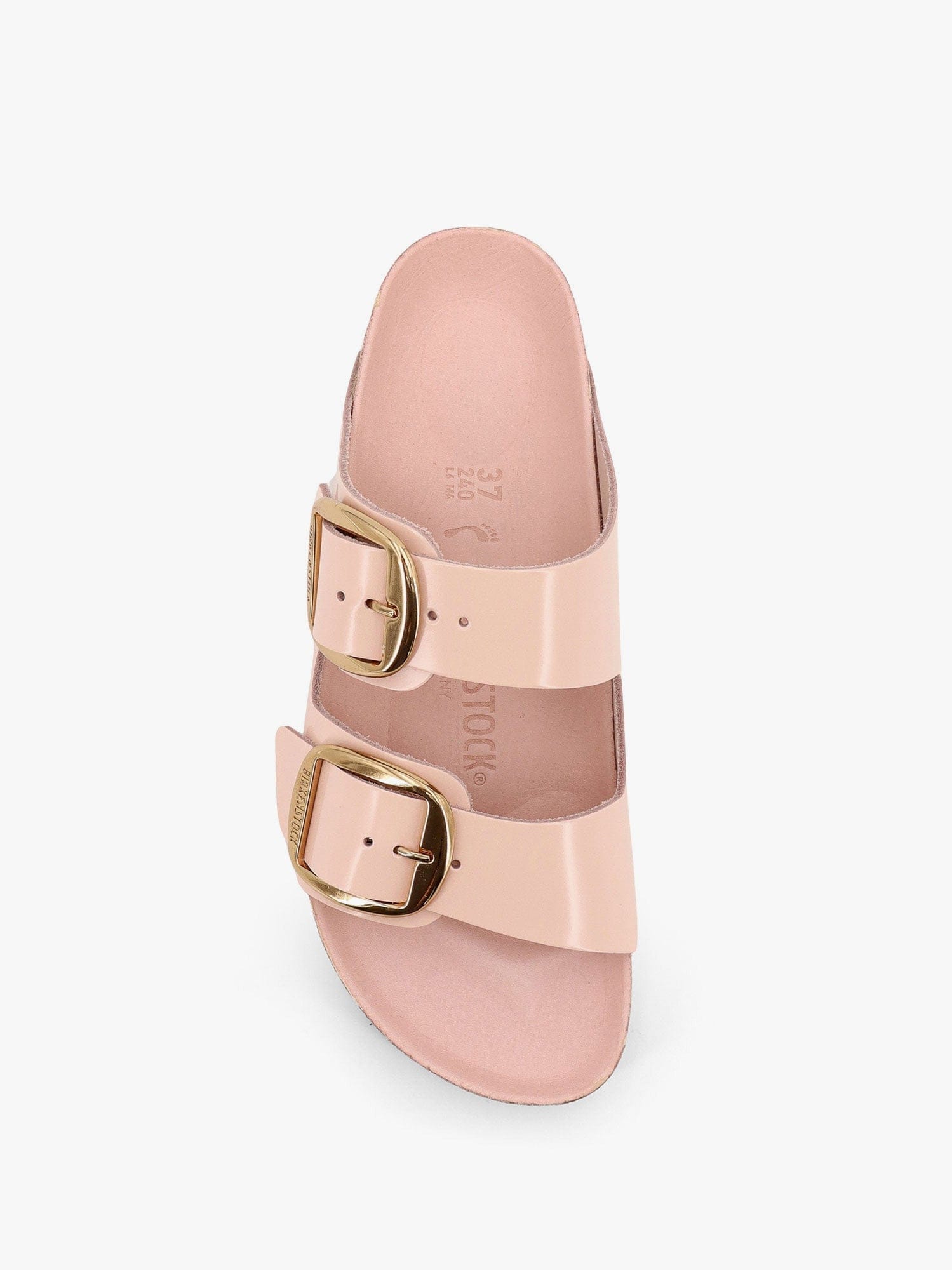 Birkenstock Arizona big buckle patent leather sandals