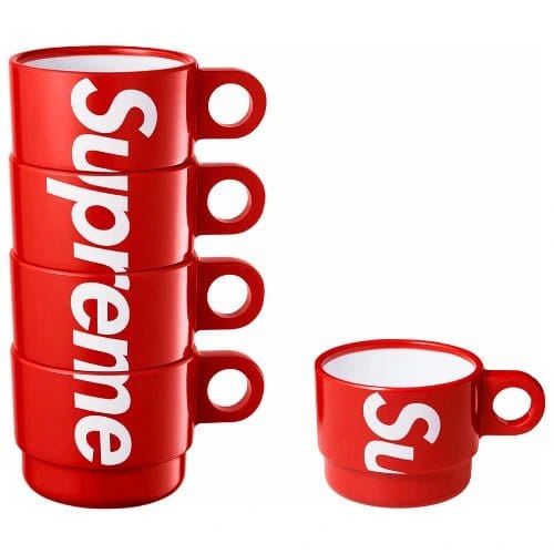 Supreme New York Stacking Cups Set Of 4 Red