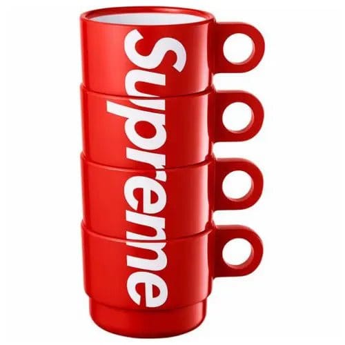 Supreme New York Stacking Cups Set Of 4 Red