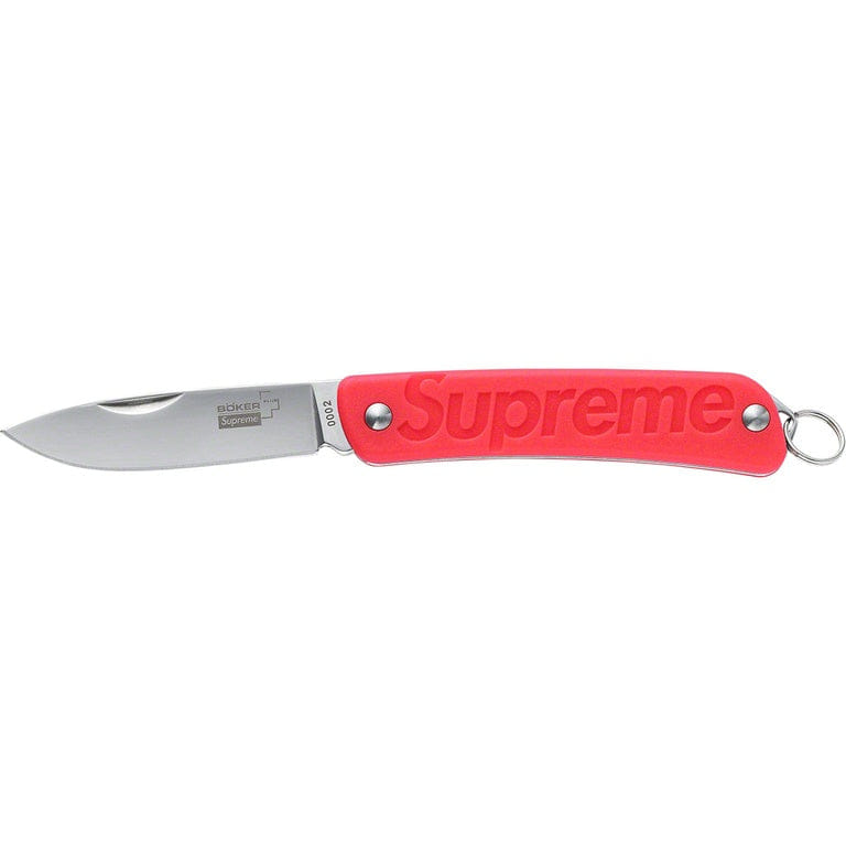 Supreme Boker Glow - in - the - Dark Keychain Knife (Red)