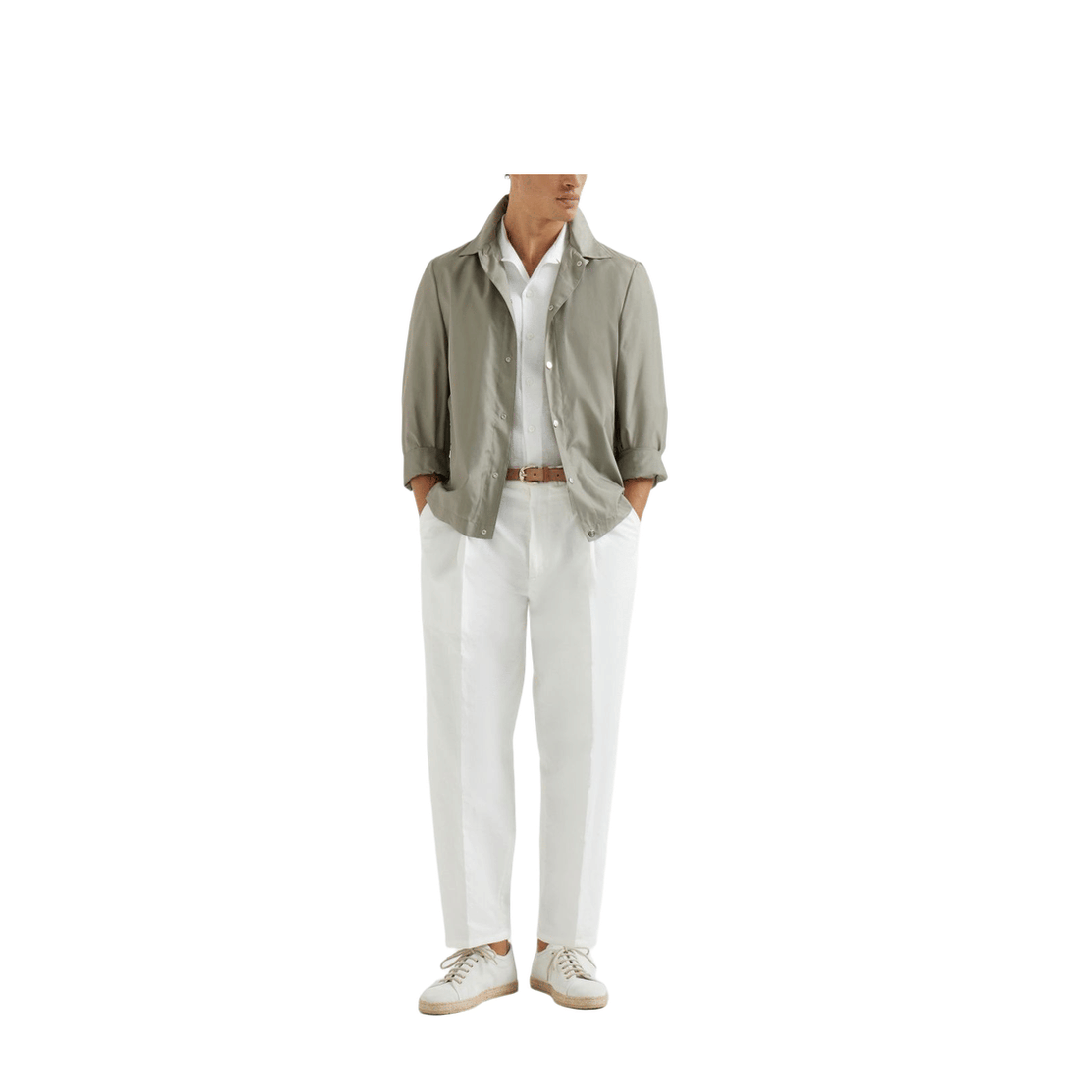 Brunello Cucinelli Men's Silk Blend Jackets - Grey