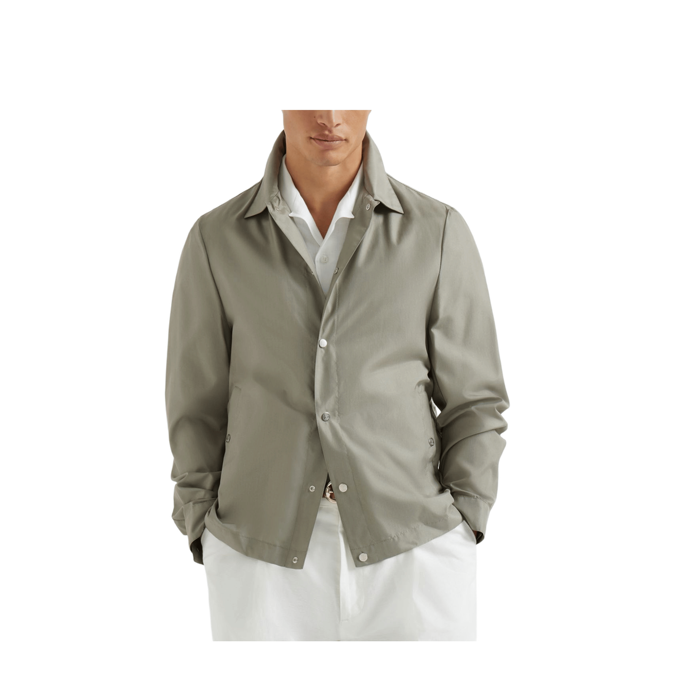 Brunello Cucinelli Men's Silk Blend Jackets - Grey